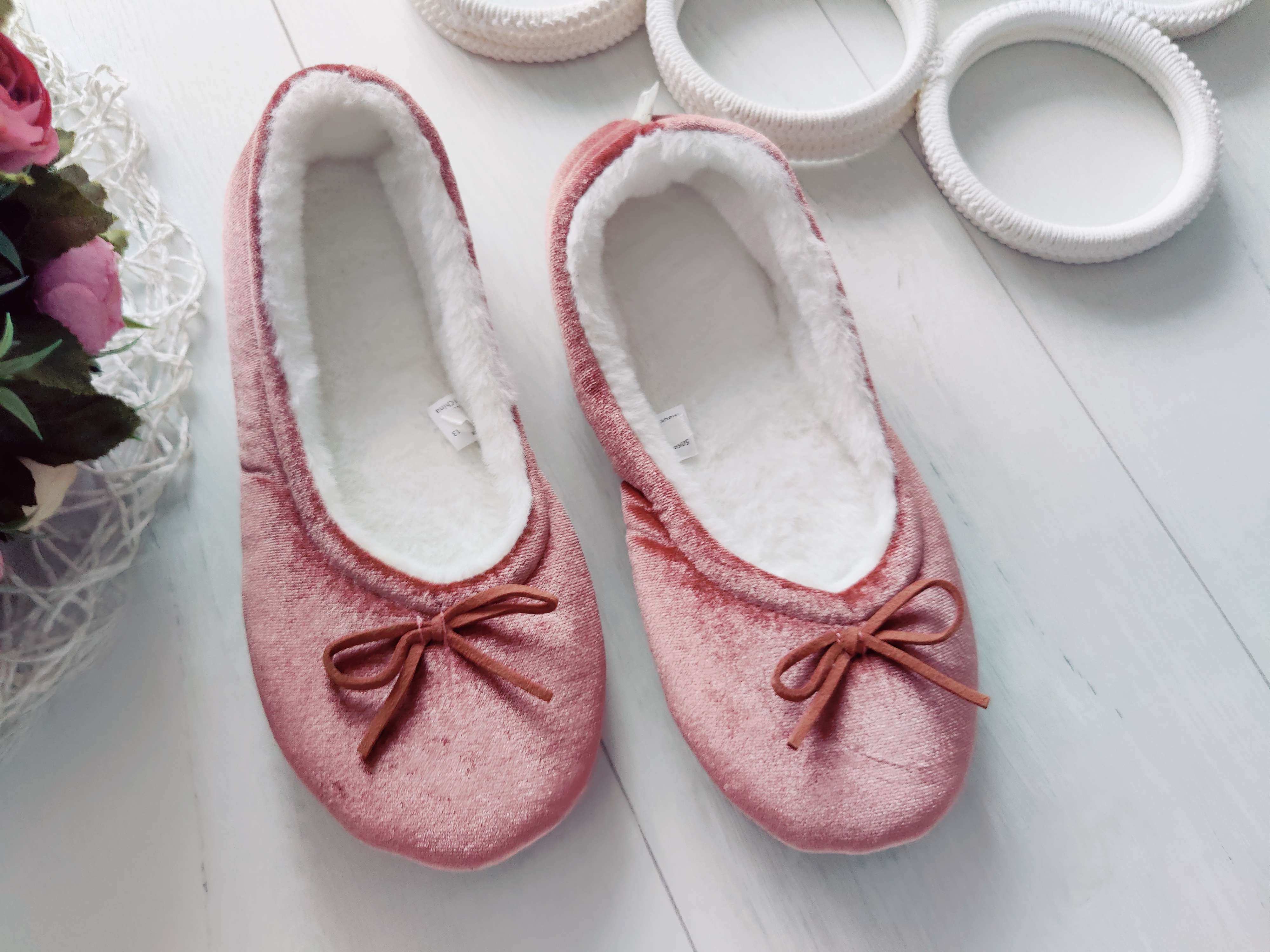 34 (22 см) Новые теплые домашние тапочки