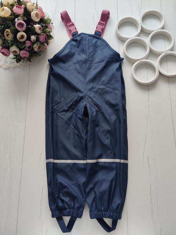 2-4 года, рост 98,104 Непромокающий зимний полукомбинезон на флисе