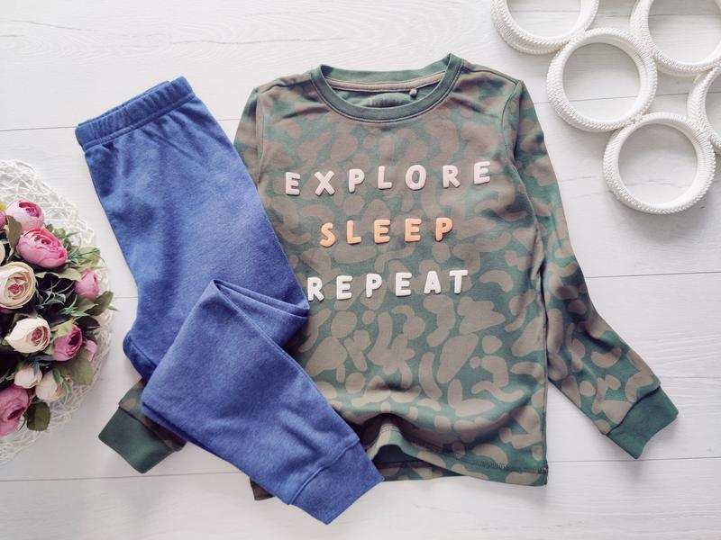 7,8 лет, рост 122,128 Детская трикотажная наборная пижама