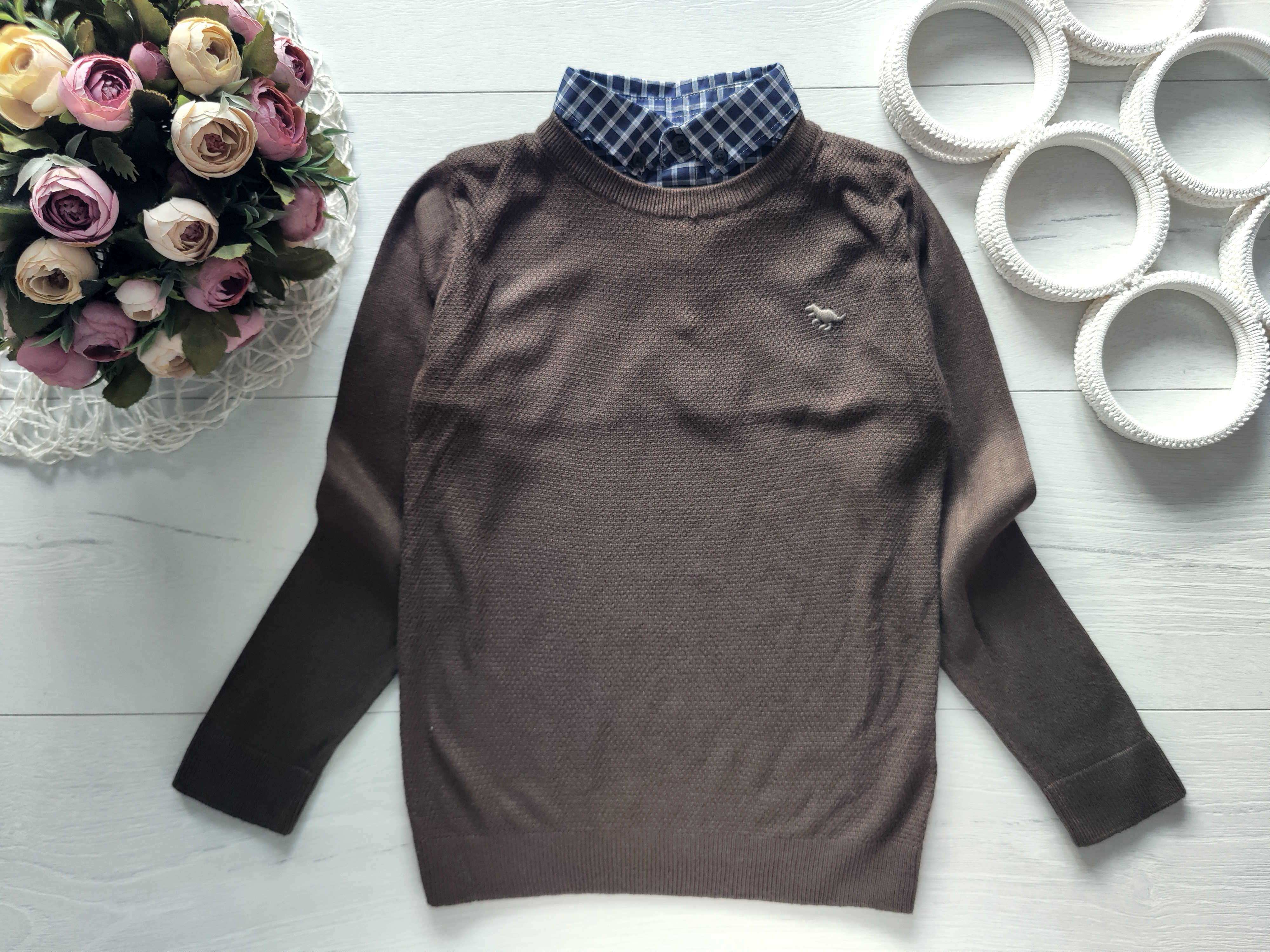 5,6 років, зріст 116 Класична кофта сорочка-обманка