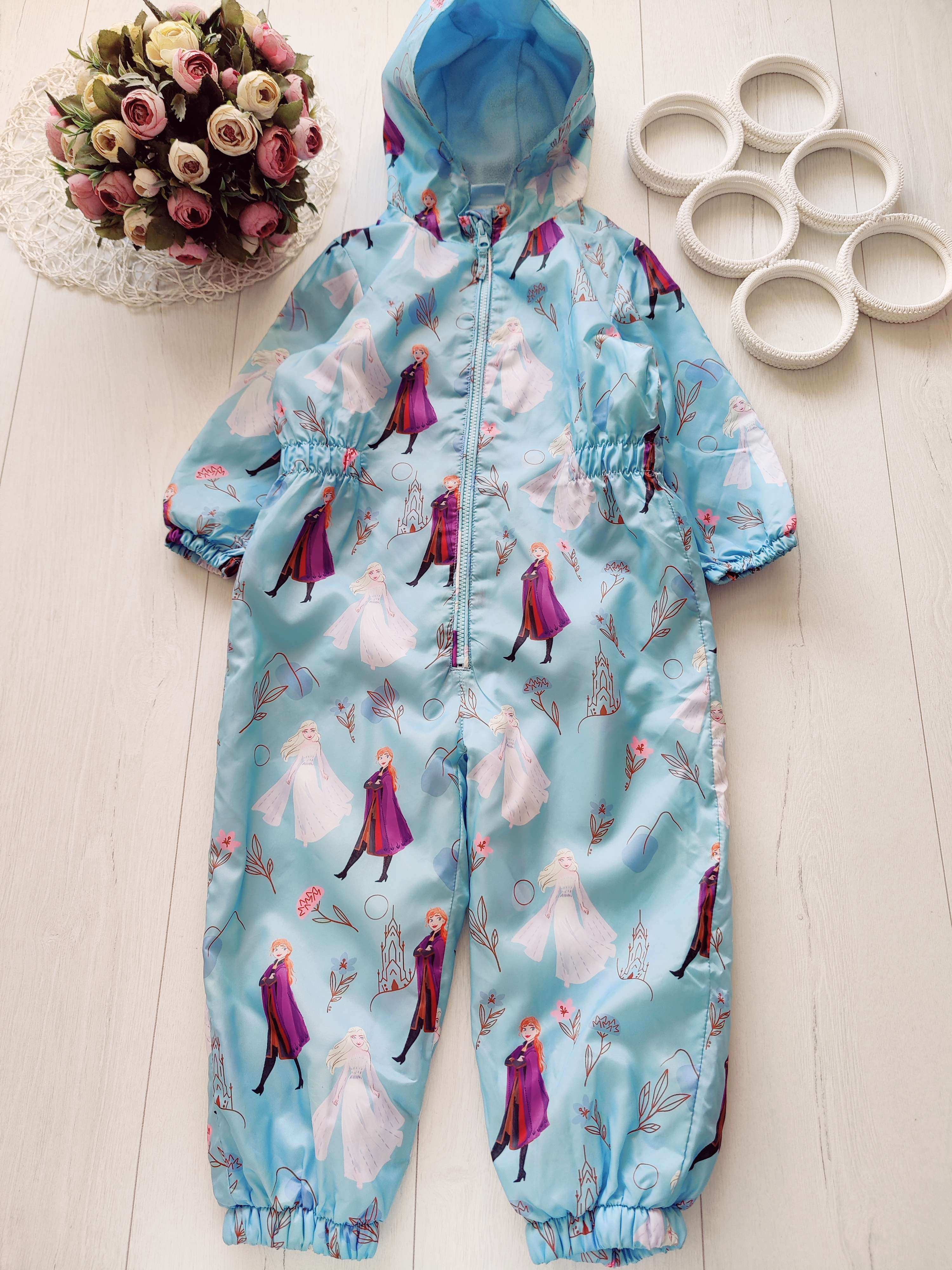 3,4 года, рост 98,104 Деми коминезон на флисе Frozen