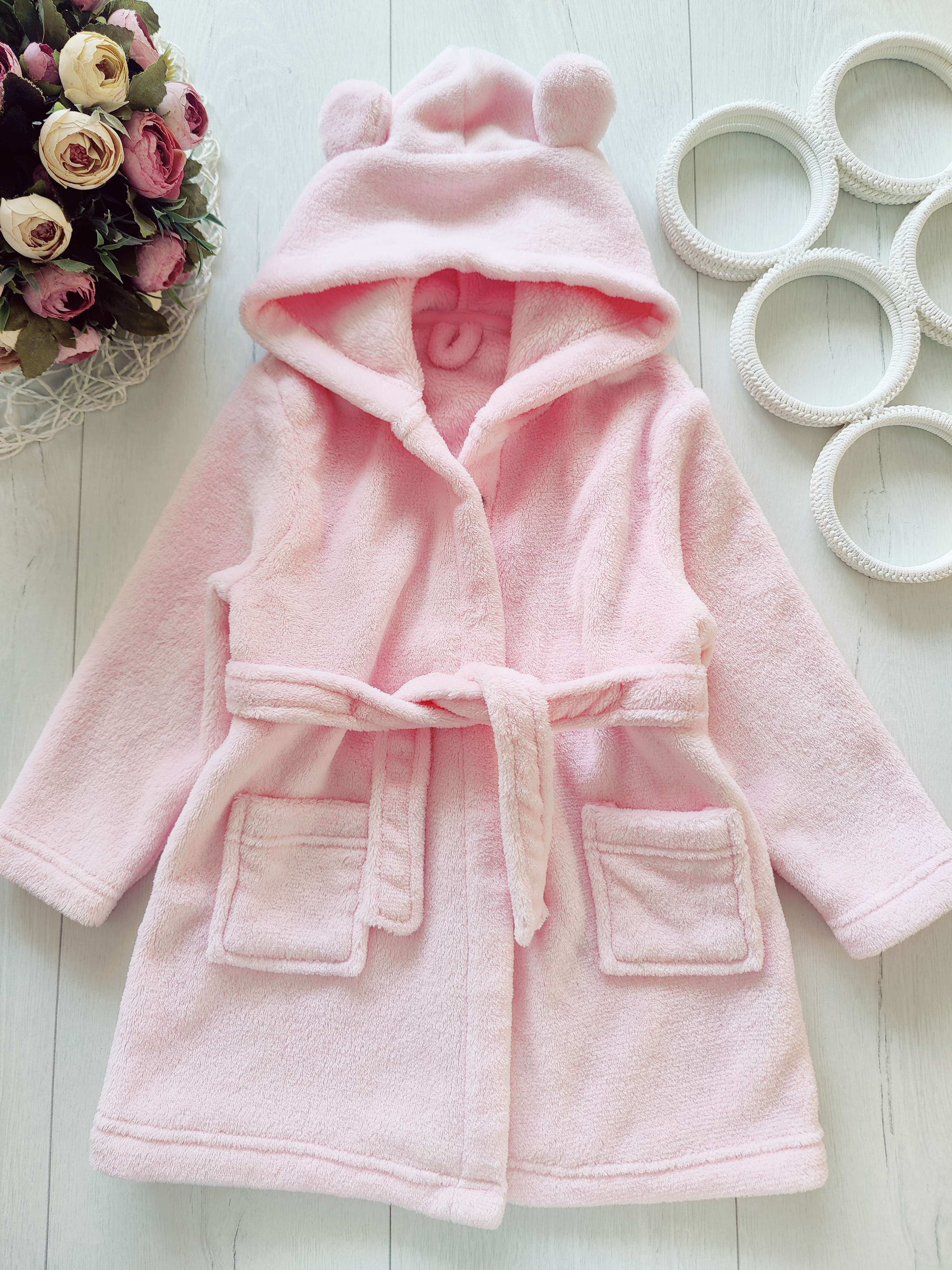 18,24 мес, рост 86 Теплый махровый халат