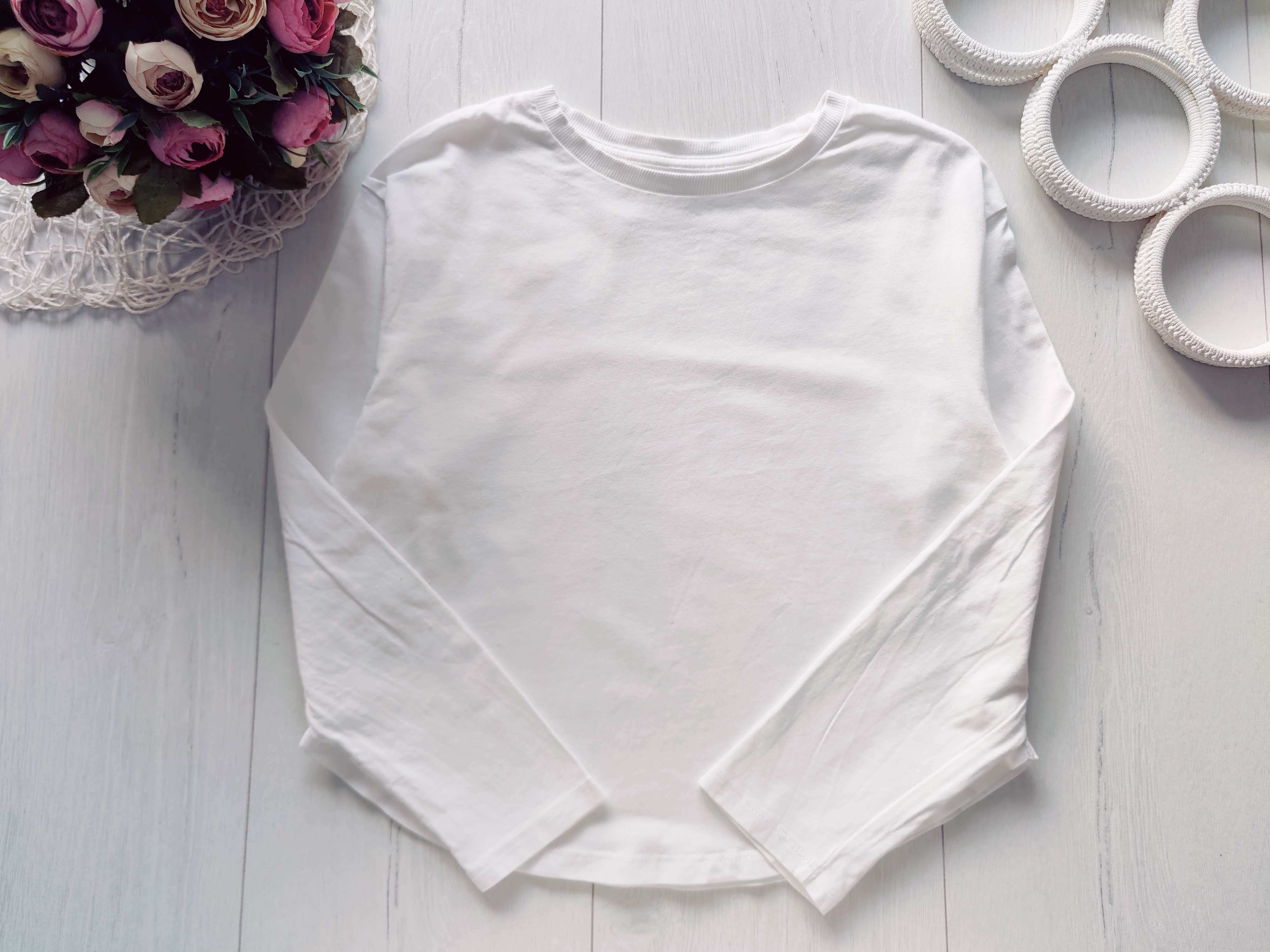 10 років, зріст 140 Білий трикотажний реглан