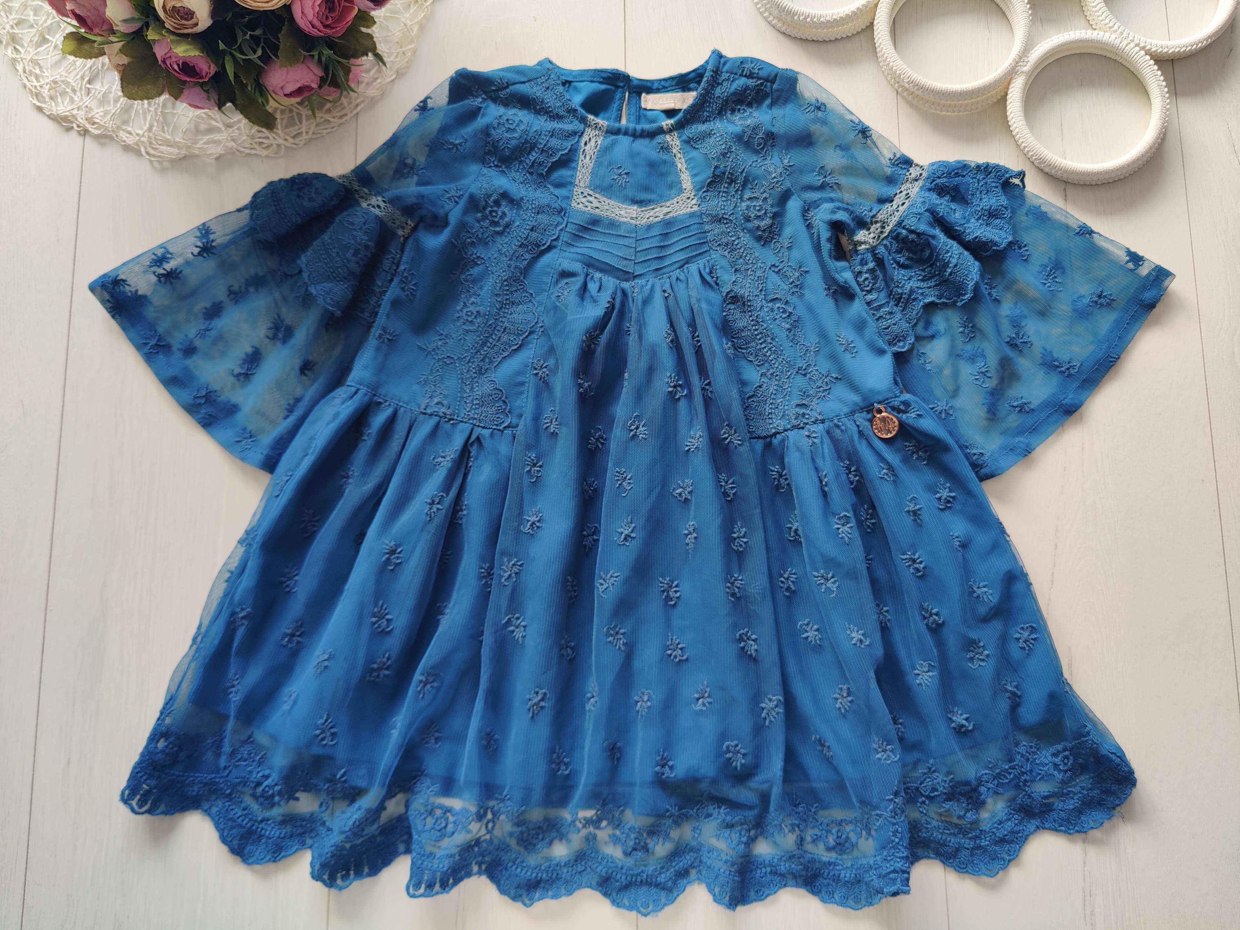 3 года, рост 98 Детское платье ажурное