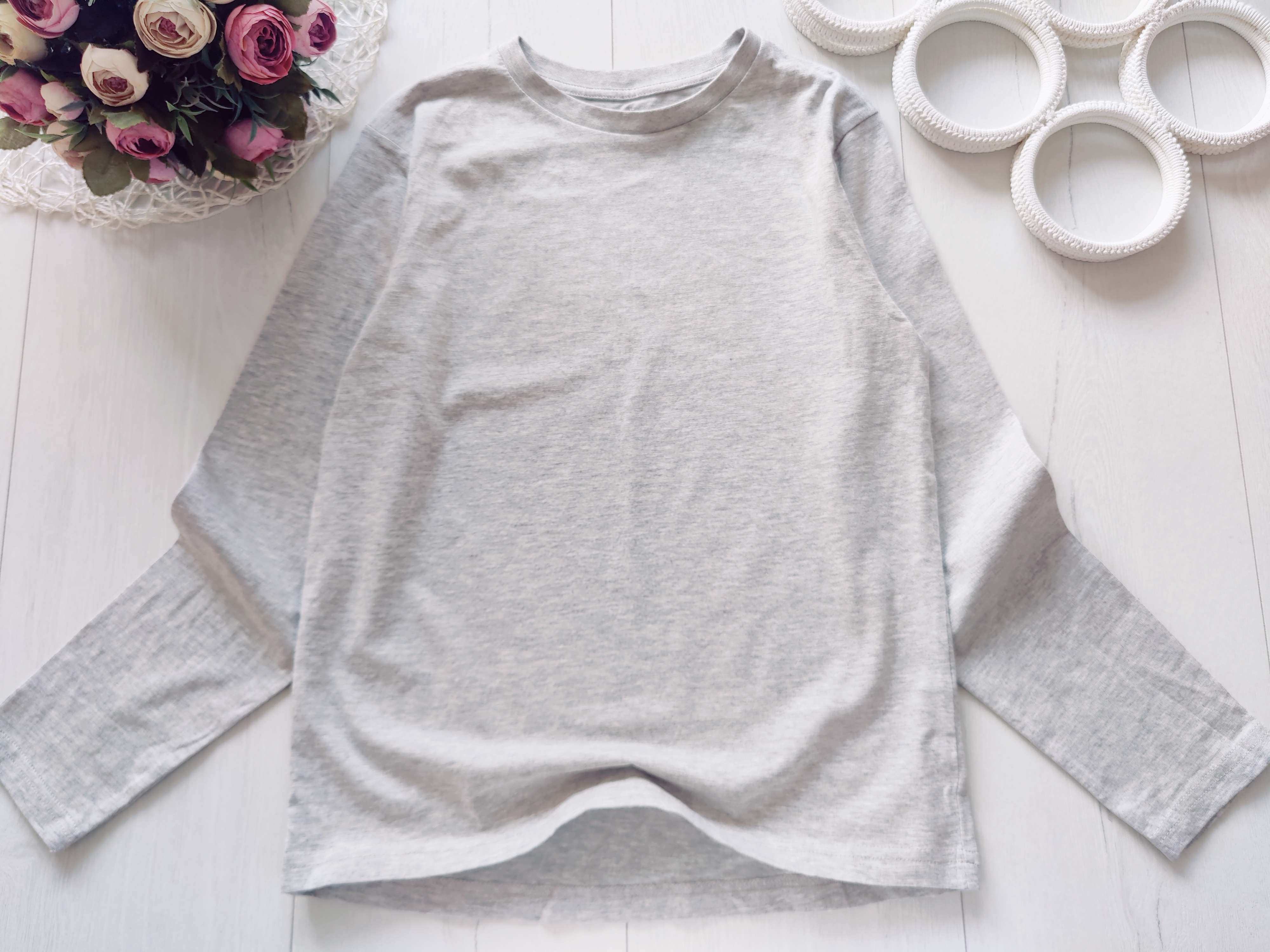 10,11 лет, рост 140,146 Новый серый реглан