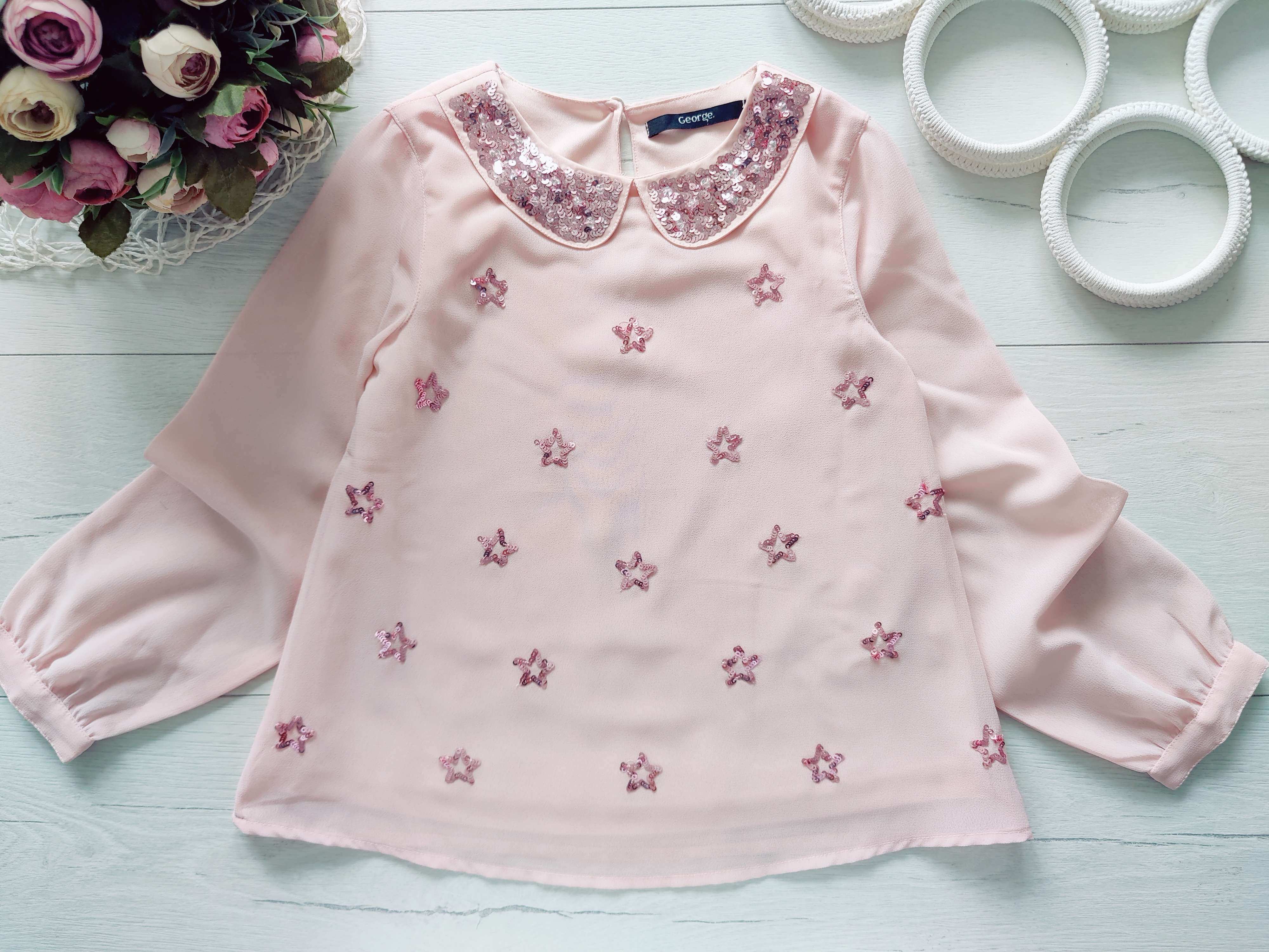 5,6 років, зріст 110,116 Ніжно рожева дитяча блузка