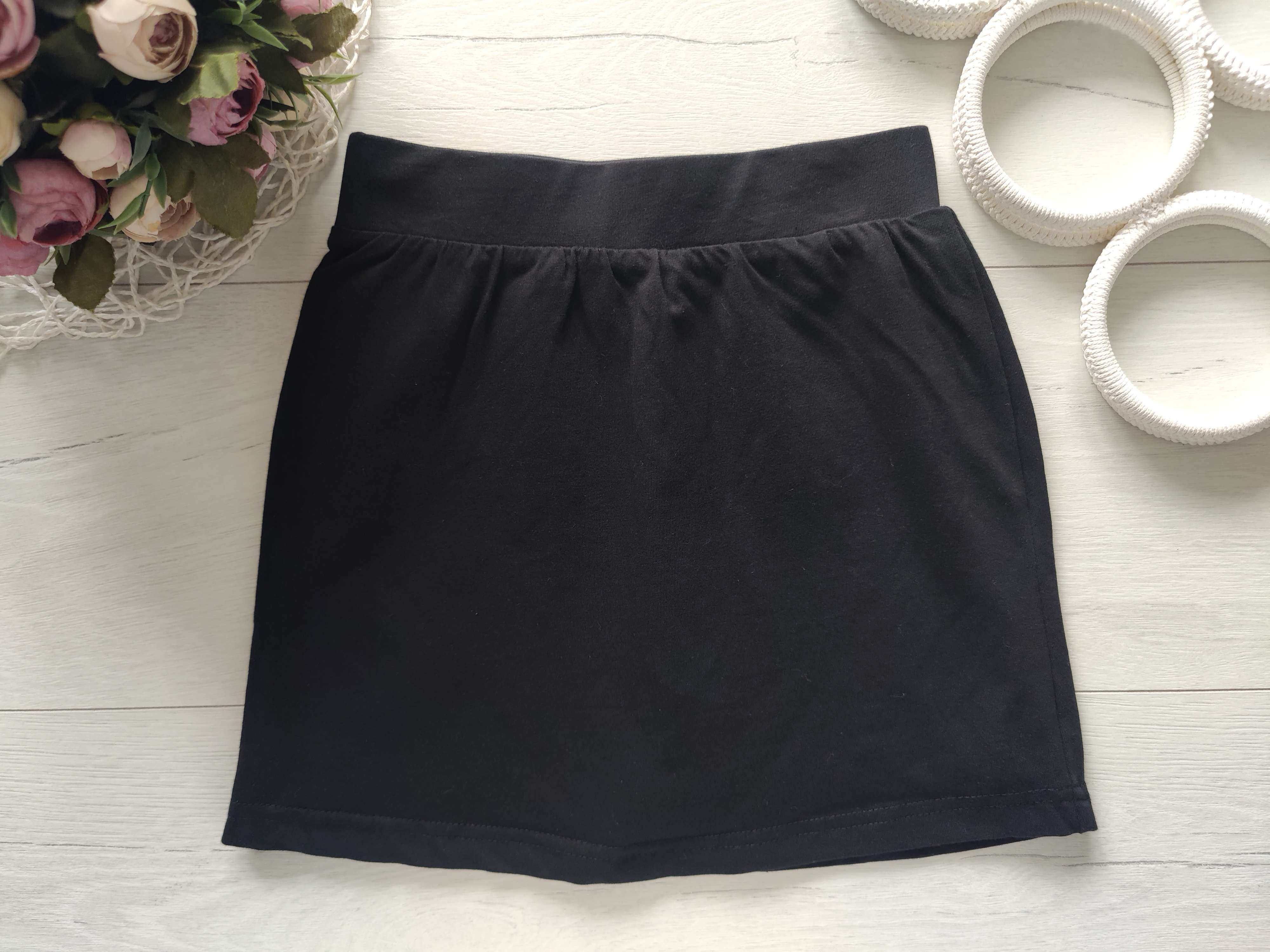 7 лет, рост 122 Новая черная юбка- шорти котон (трикотаж)