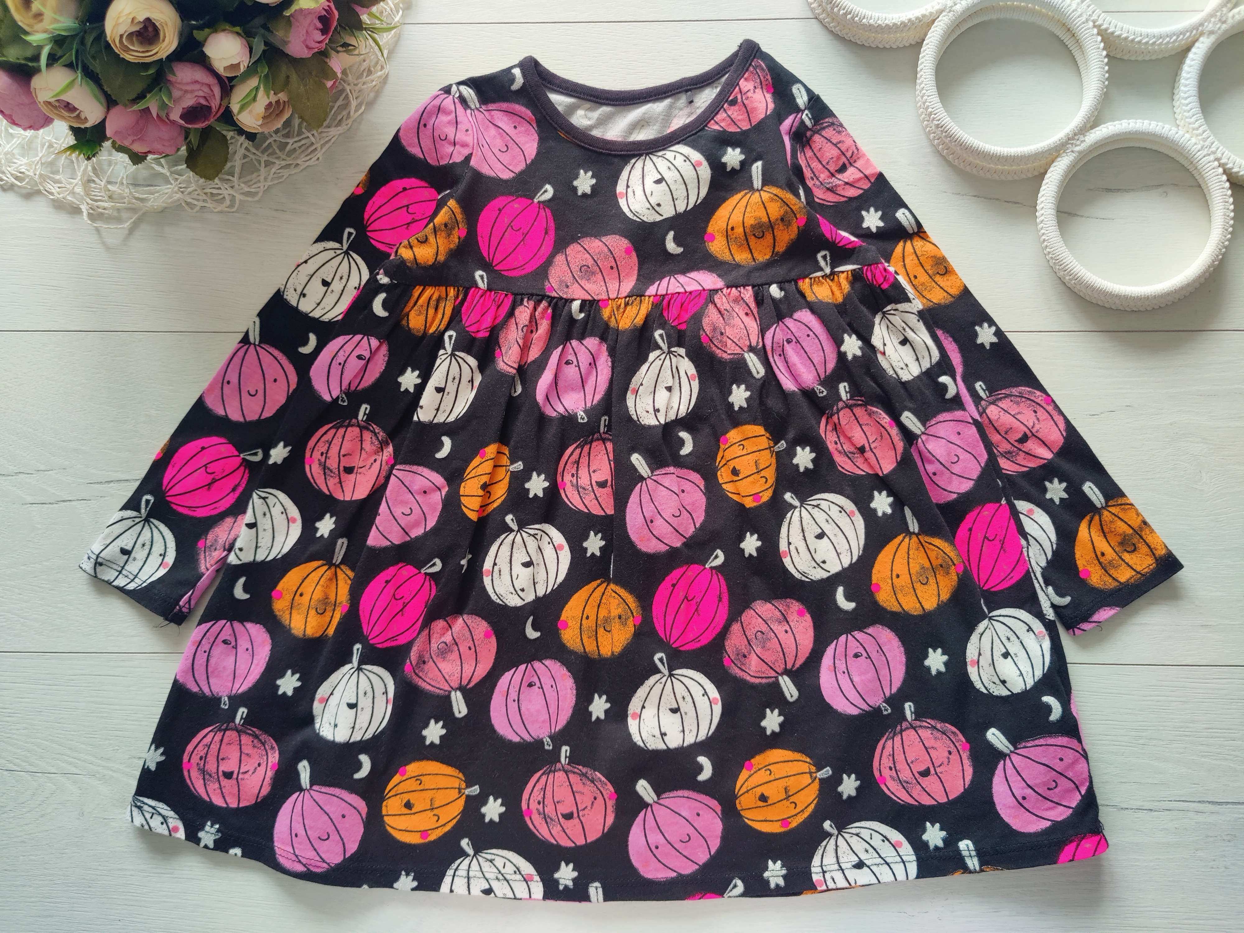 2,3 роки, зріст 92,98 Трикотажна дитяча сукня з рукавами