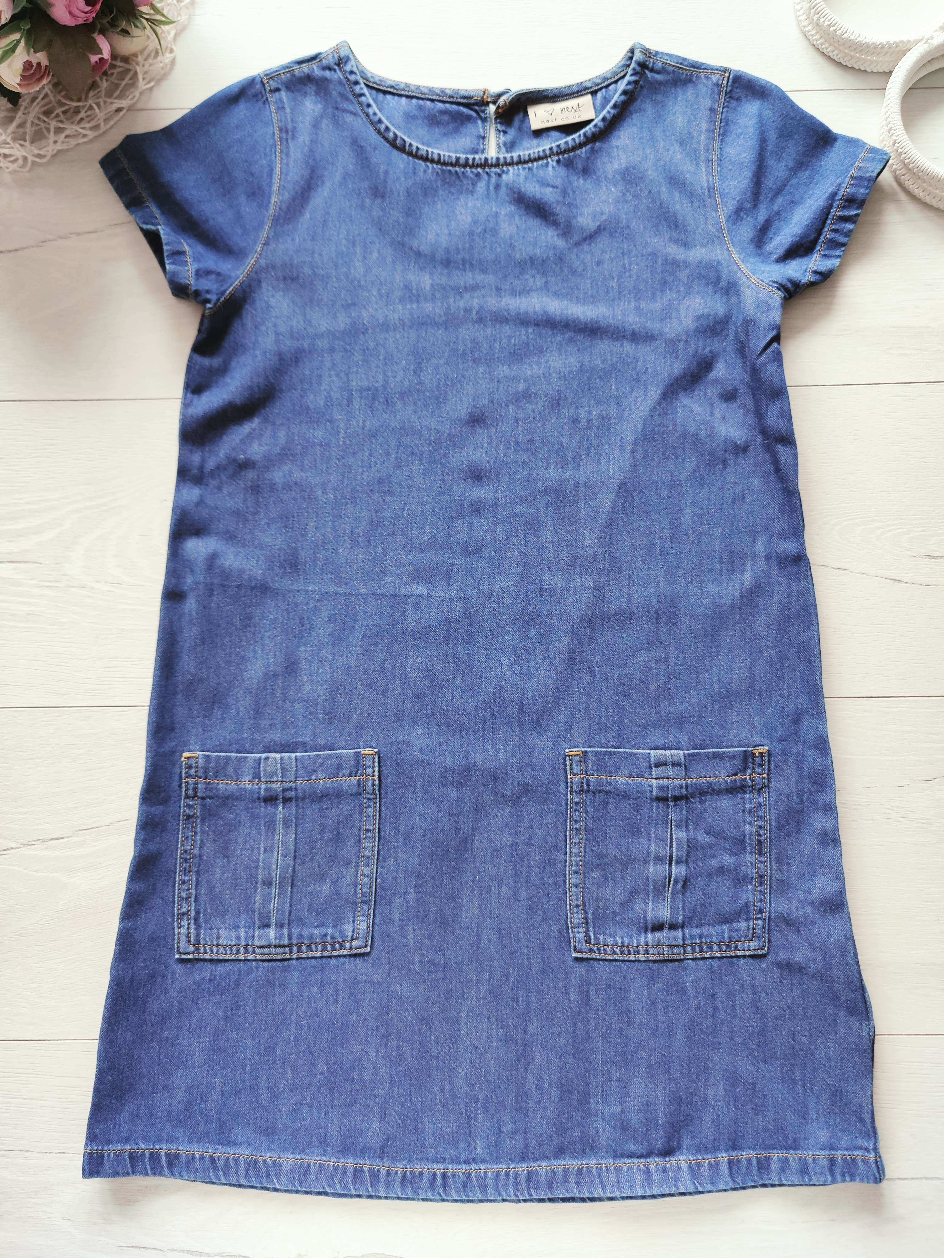 10 лет, рост 140 Джинсовое платье