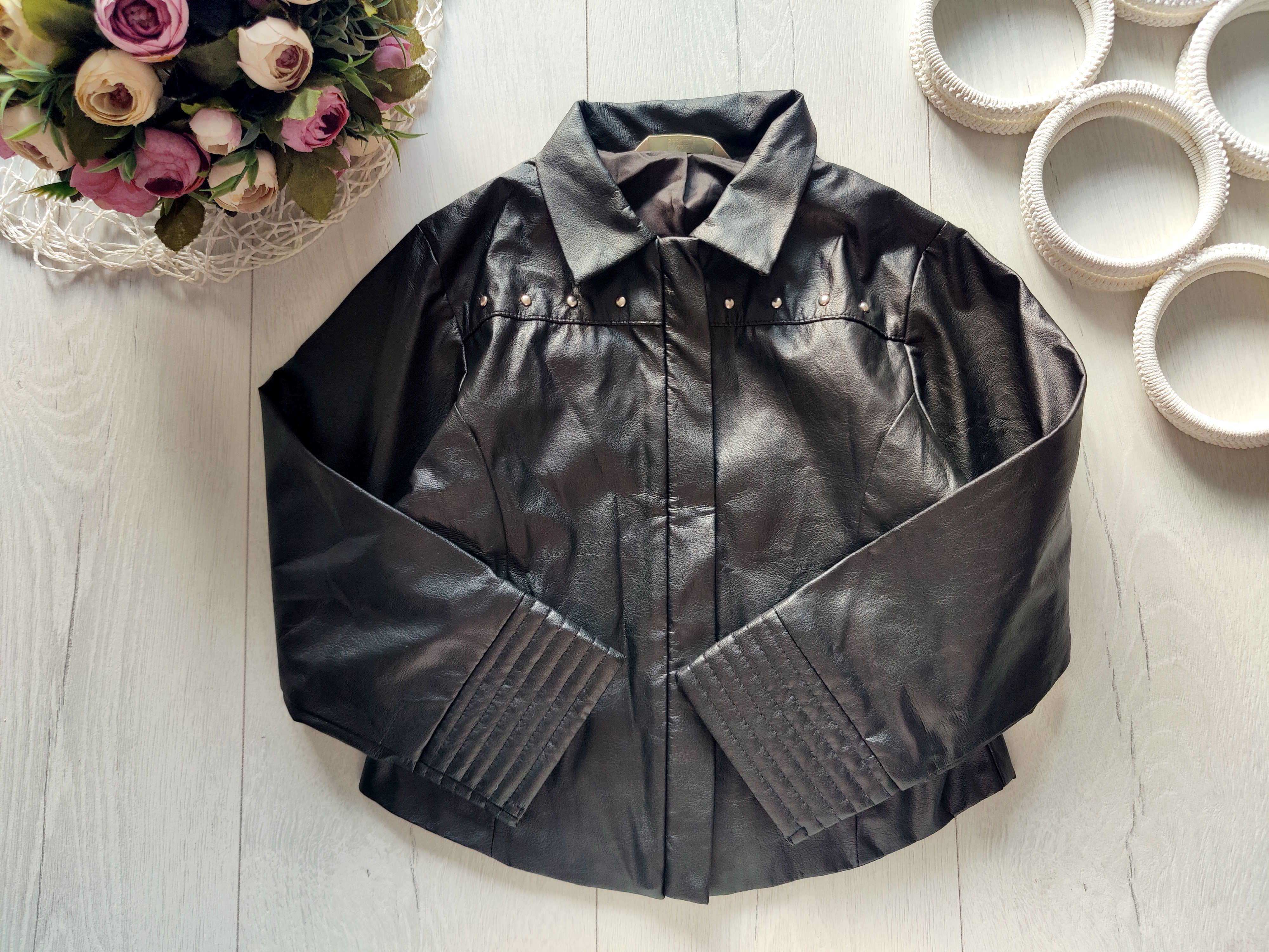 6 лет, рост 117 Легкая кожанка для девочки