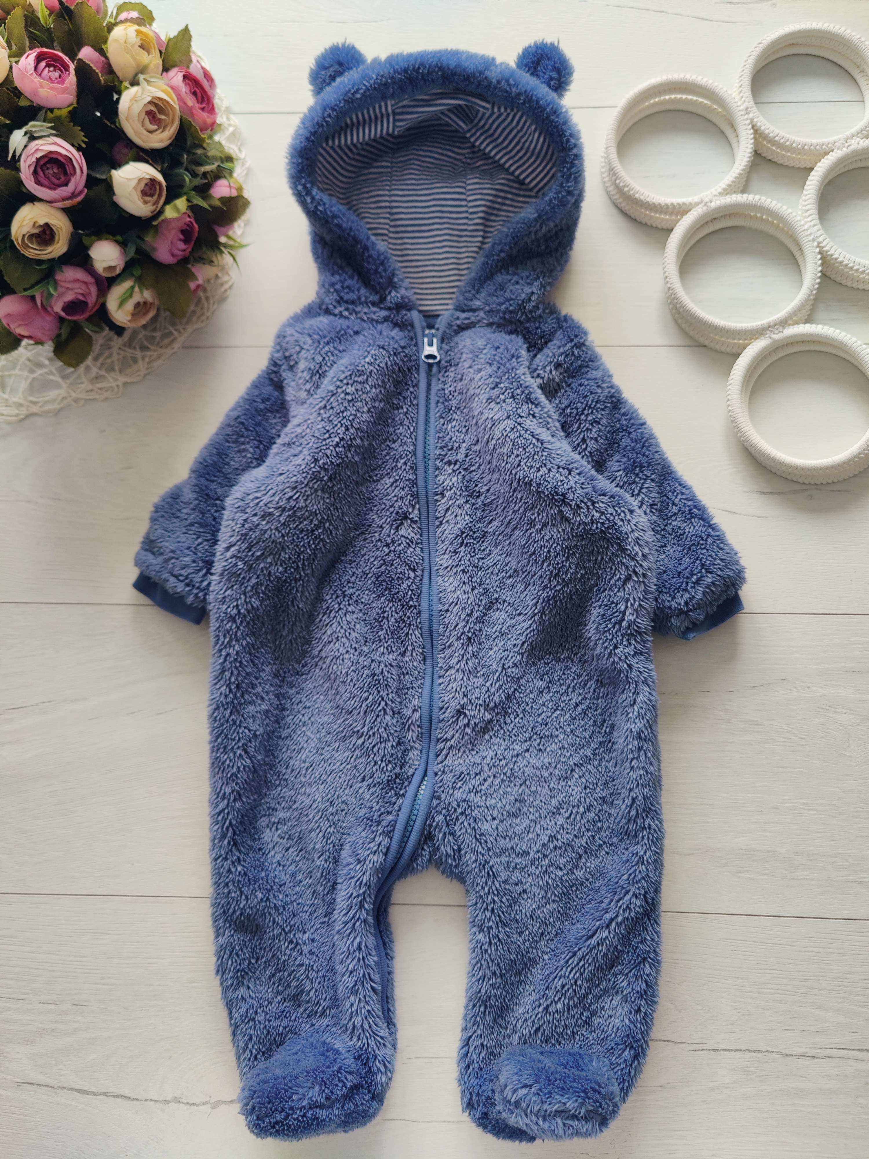 3,6 мес, рост 68 Пушистый комбинезон