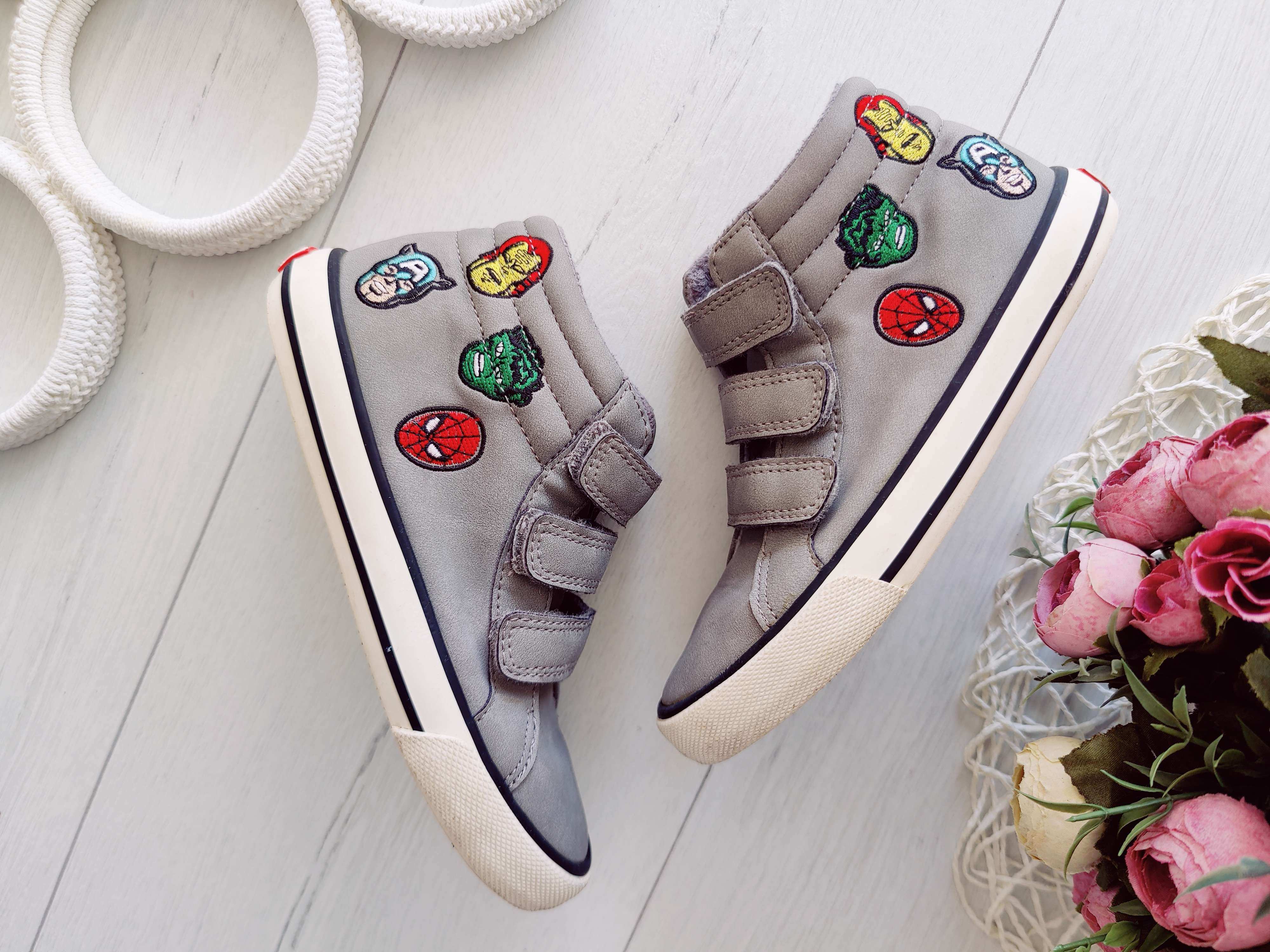 29 (18,5 см) Кожааные демисезонные хайтопы MARVEL