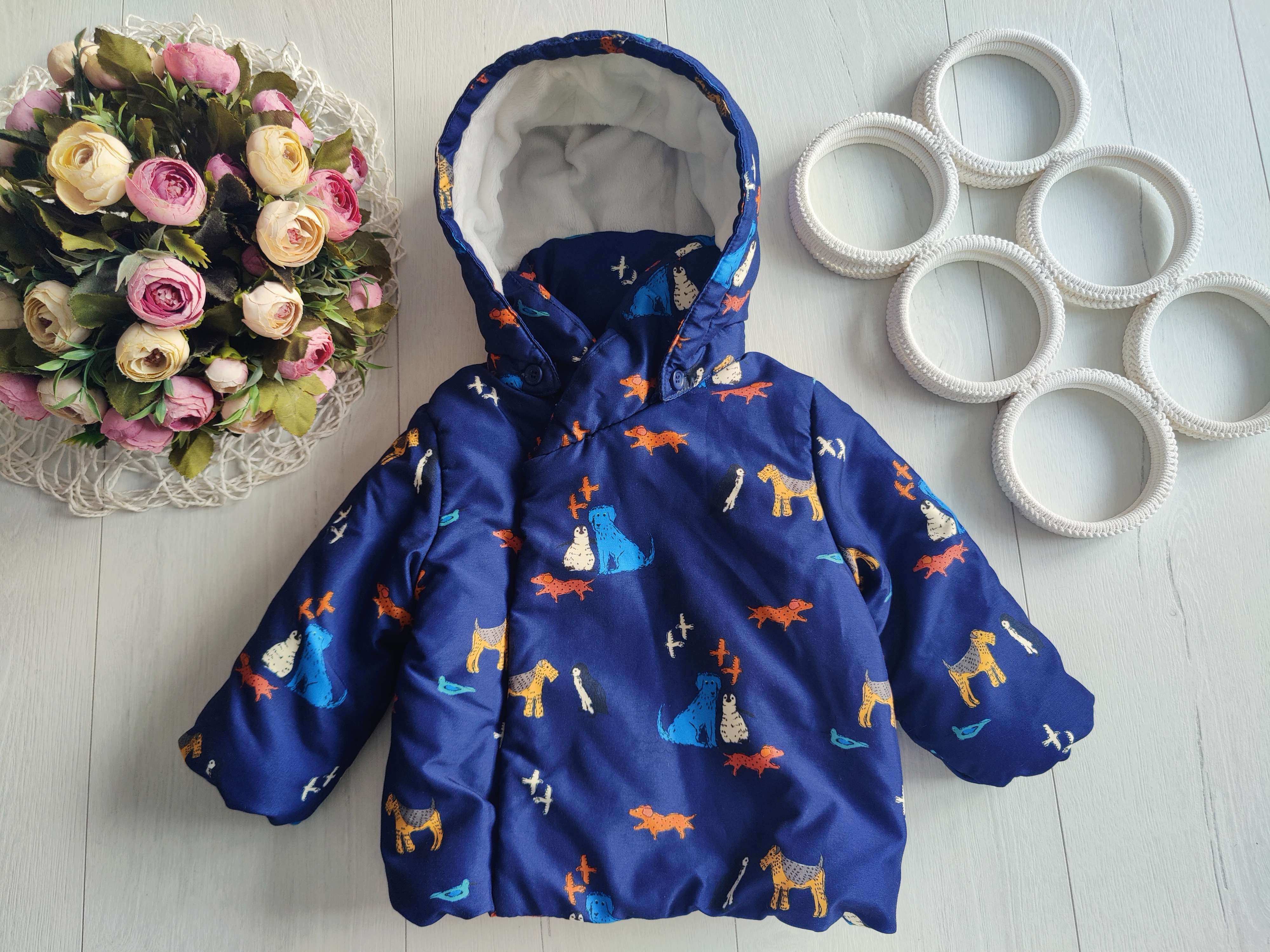 6-9 міс, зріст 68-74 Демісезонна курточка для дівчинки