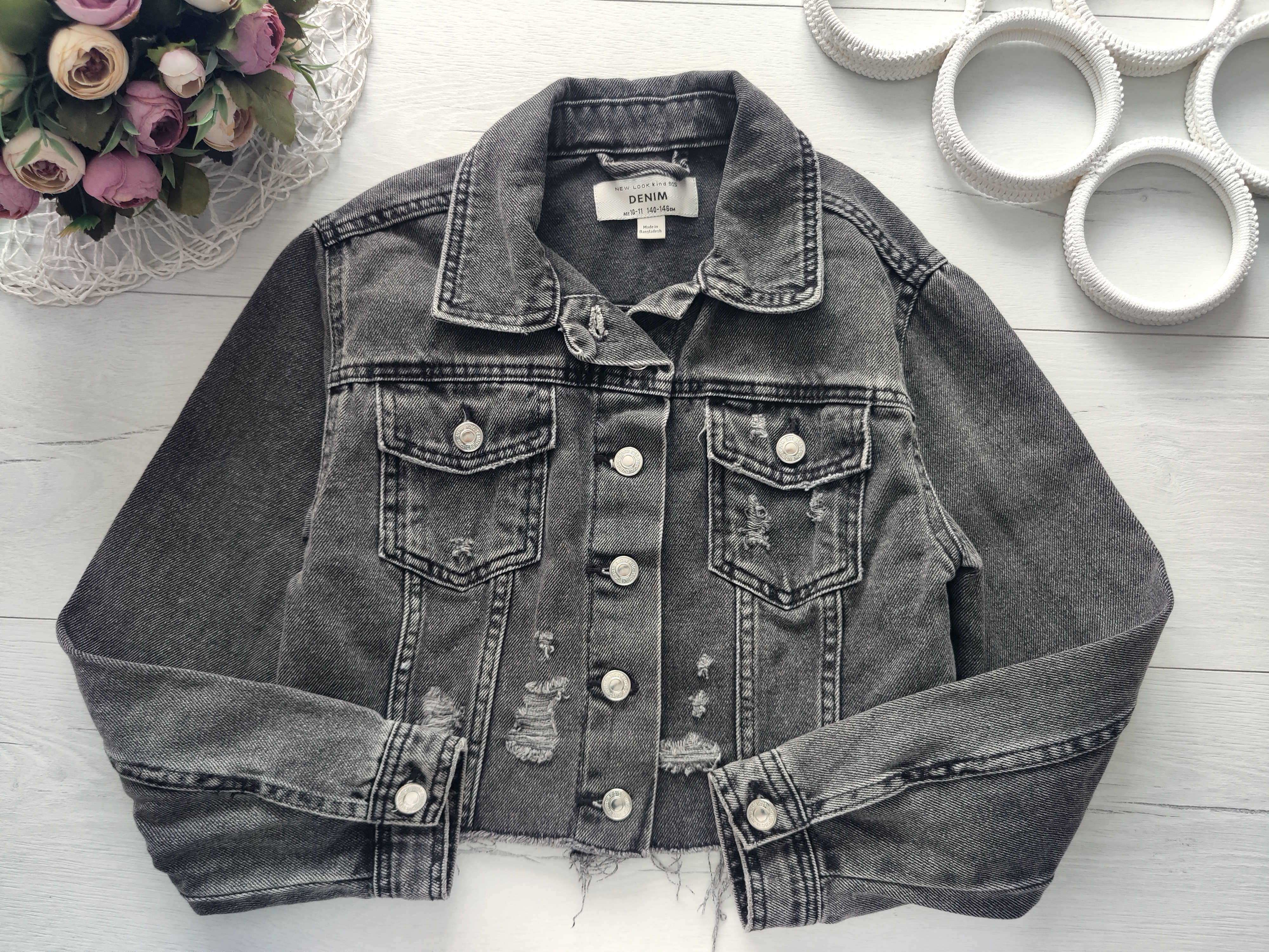 10,11 років, зріст 140,146 Модна дитяча джинсовка для дівчинки