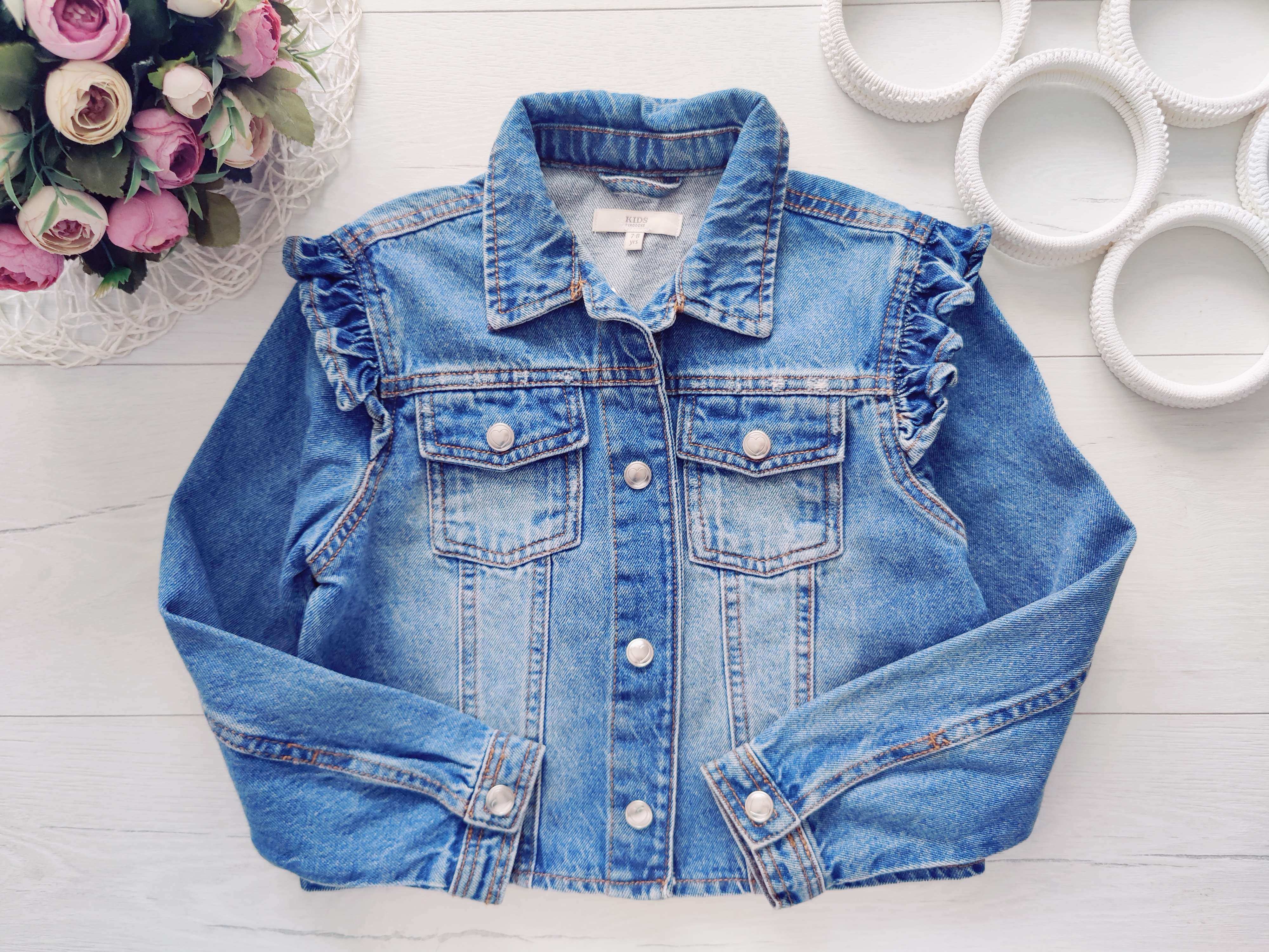 7,8 років, зріст 122,128 Джинсівка на кнопках