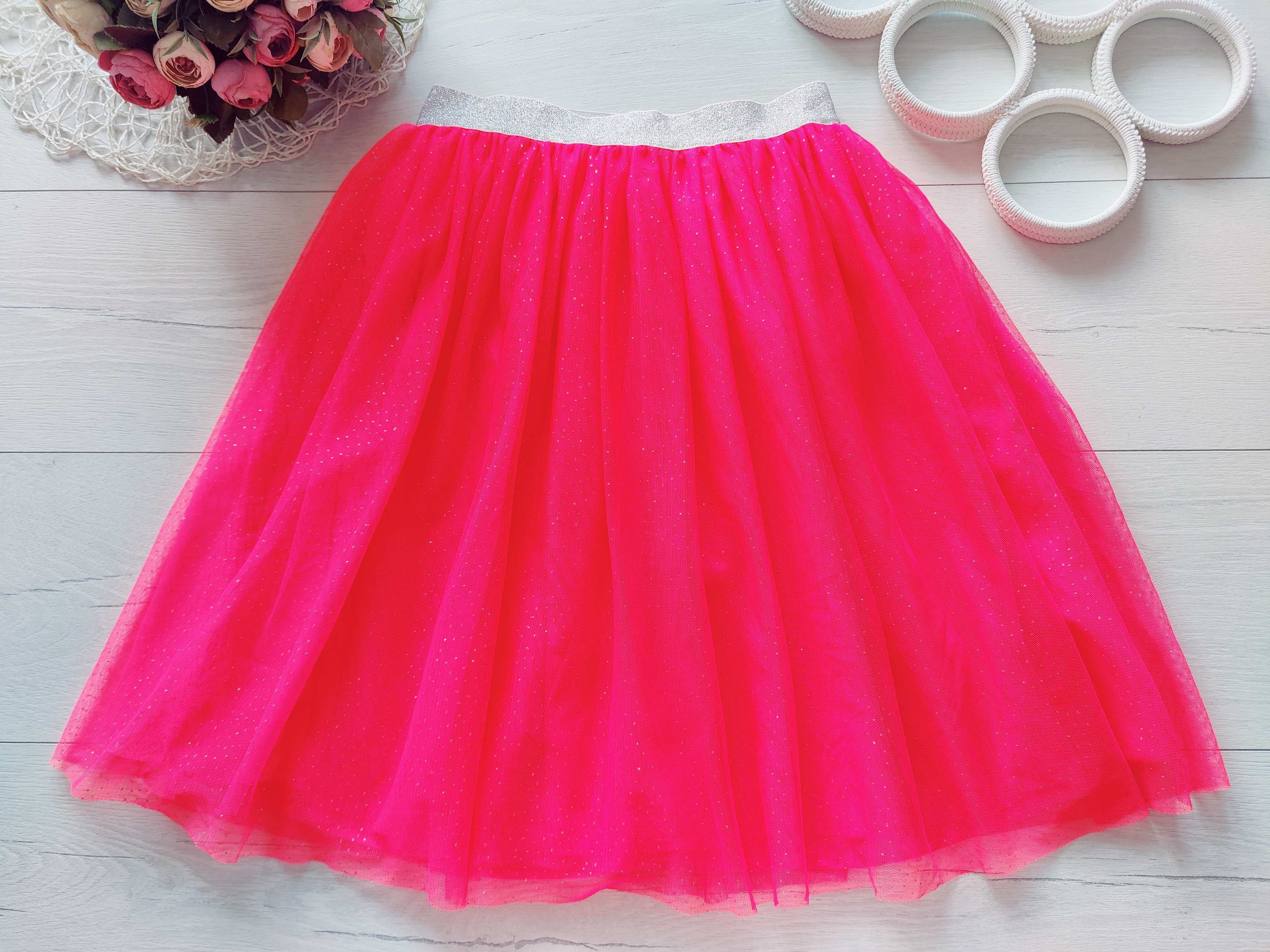 12-13 років, зріст 145-148 Рожева спідниця фатин