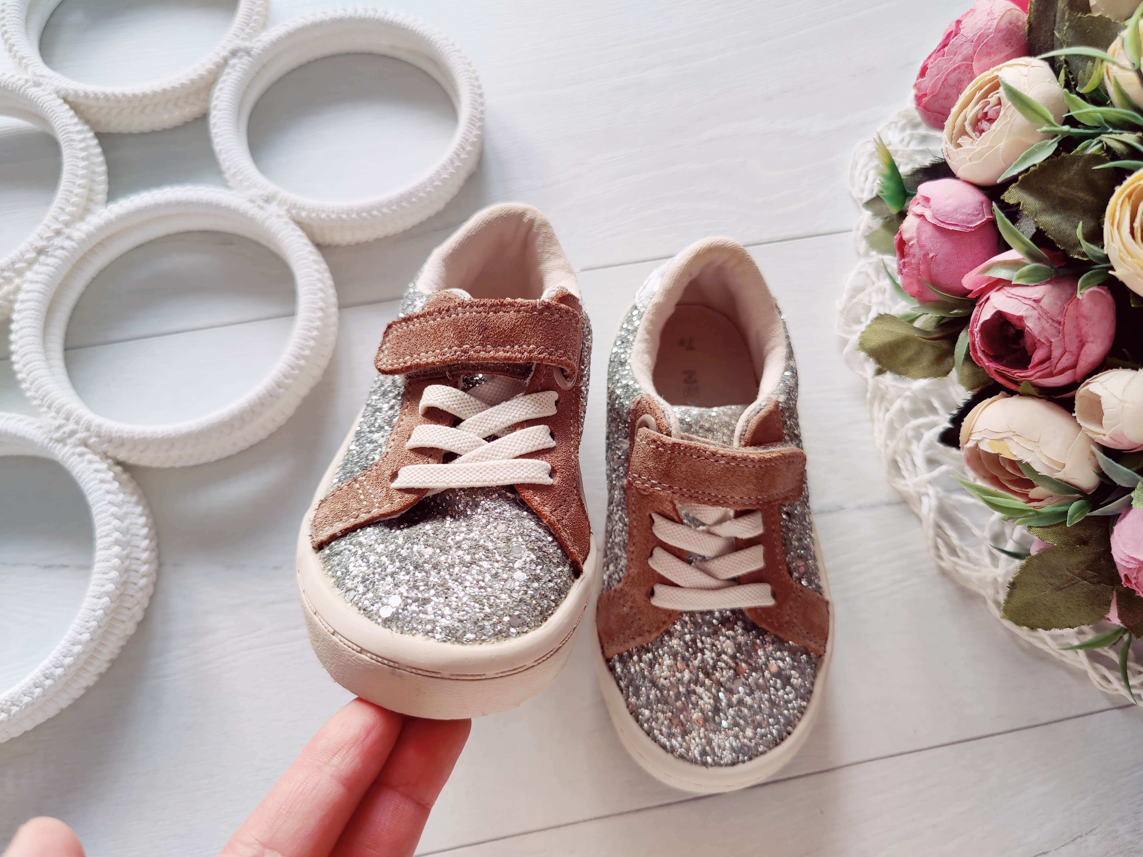 24 (15,5 см) Кеды на липучках блестящие