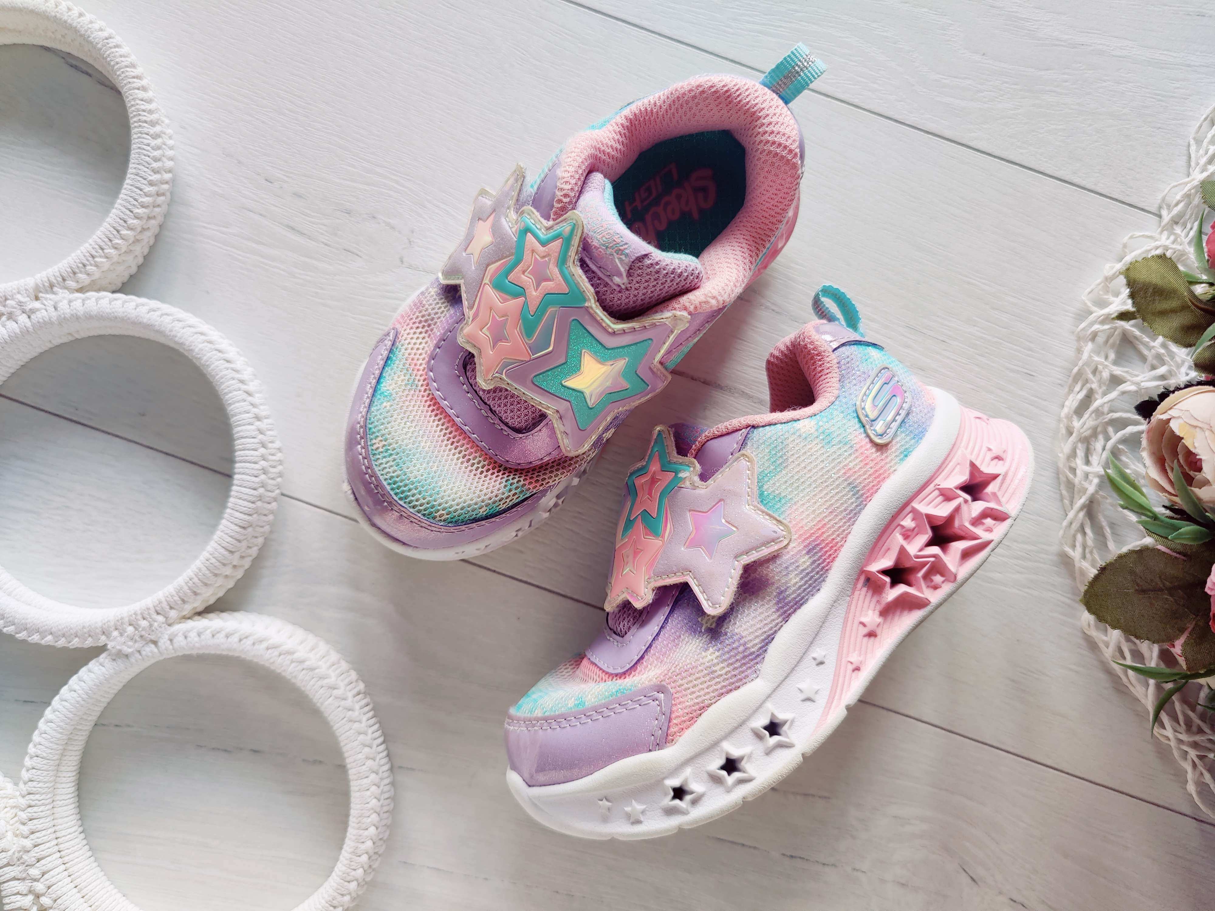 24 (15 см) Кроссовки на липучках, легкие светятся