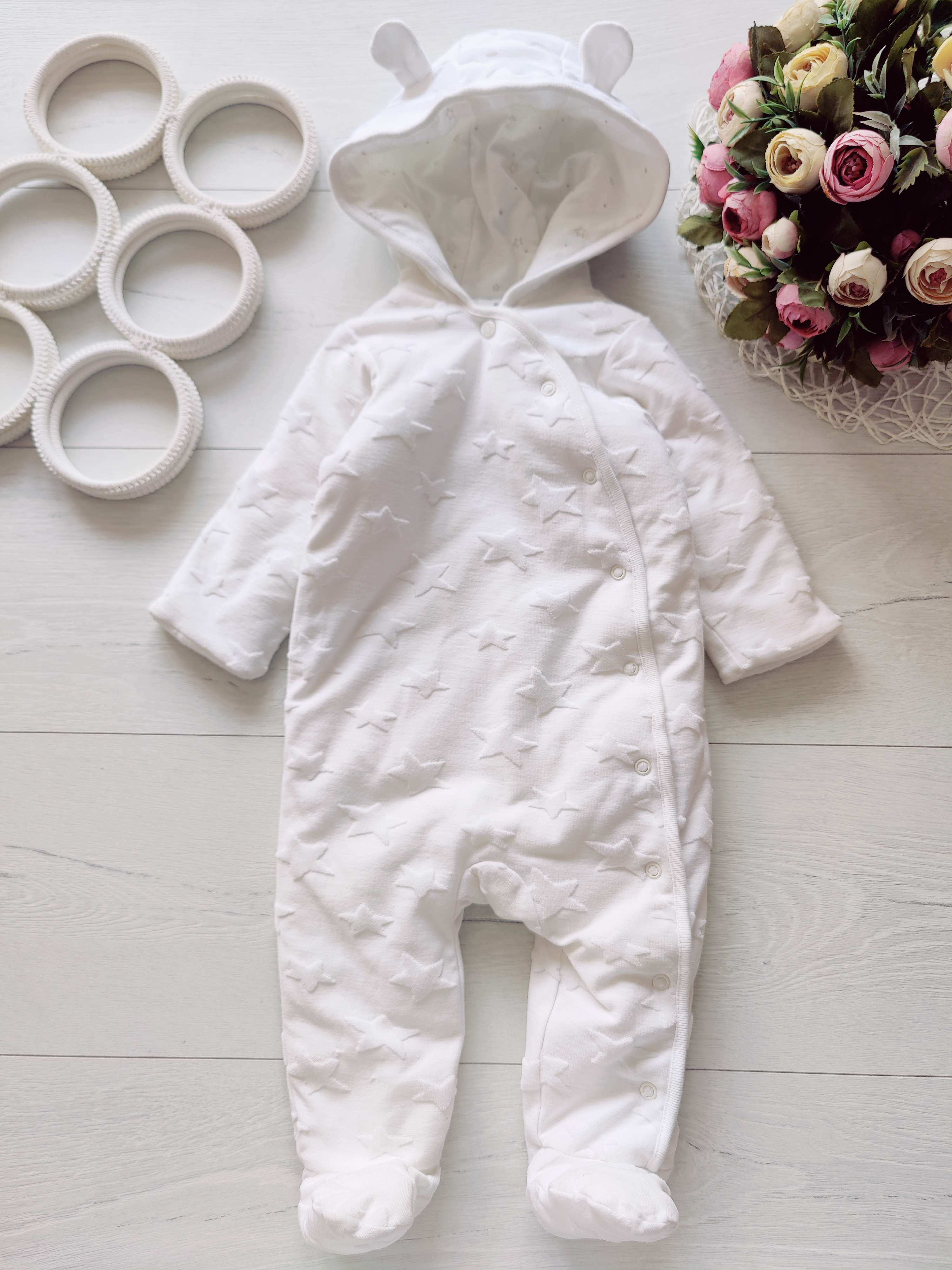 6,9 міс, зріст 74 Комбінезон на тонкому синтепоні підкладка х\б