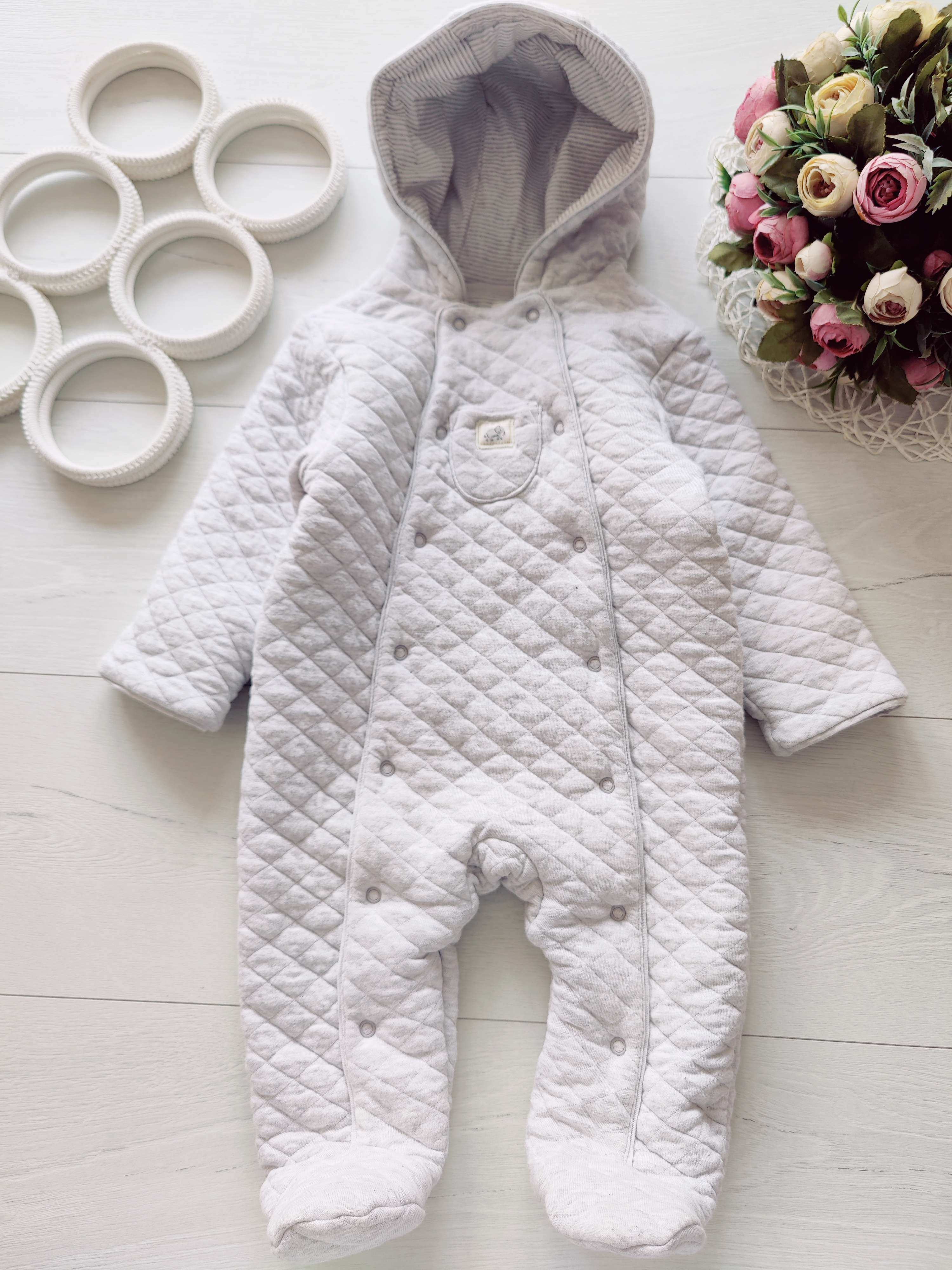 6,9 міс, зріст 68 Демісезонний комбінезон на синтепоні