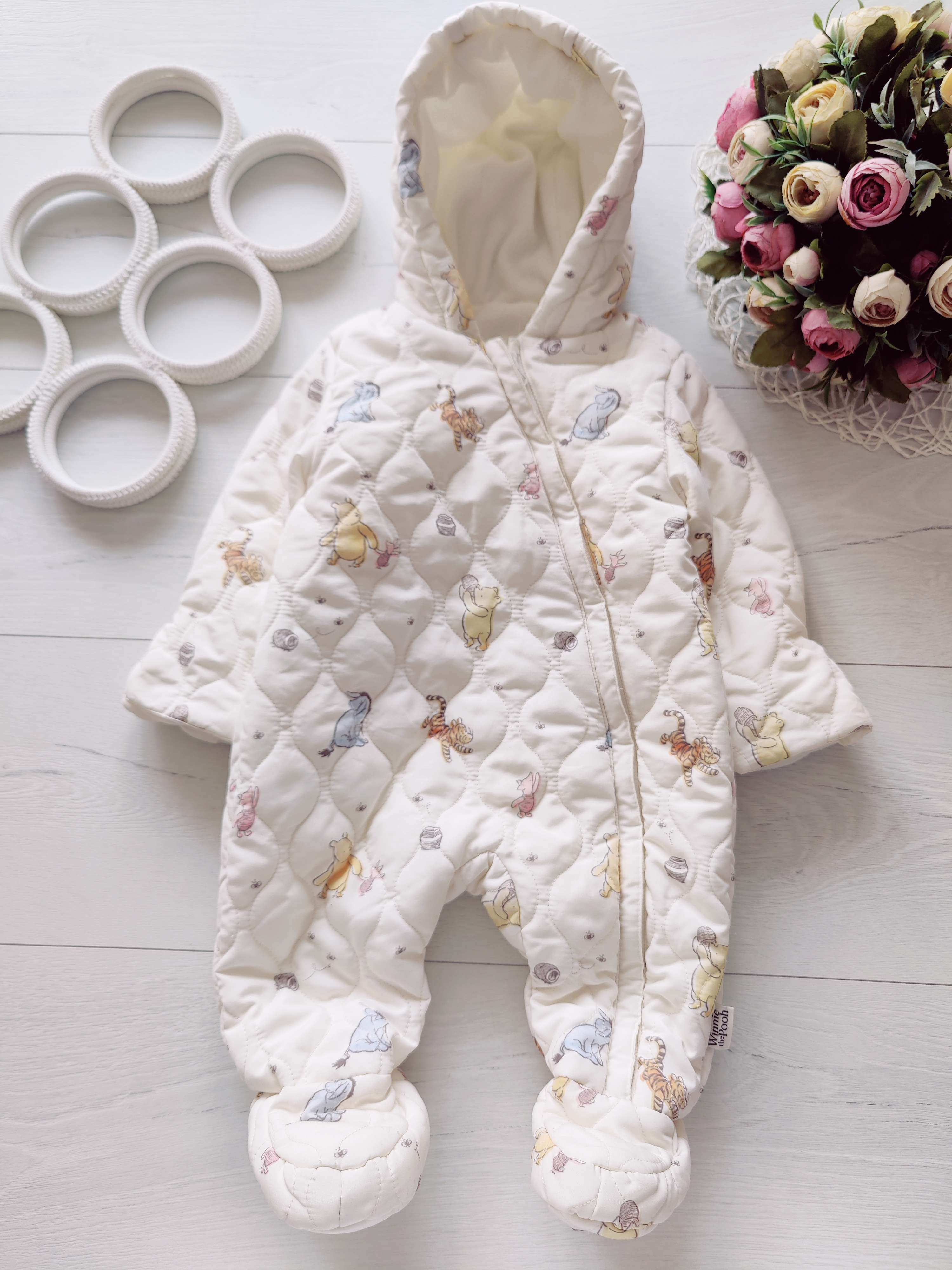 3,6 міс, зріст 62,68 Демісезонний комінезон на синьопоні, фліс