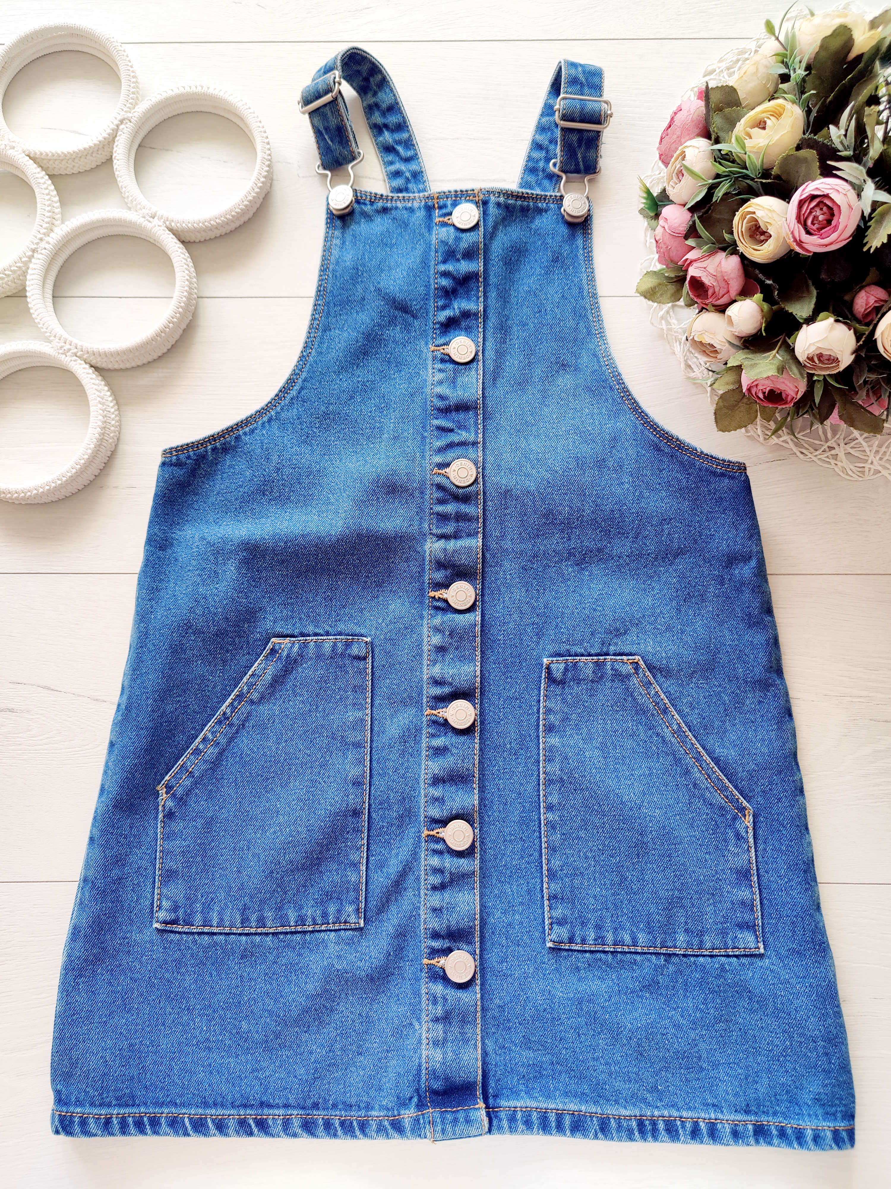 9 лет, рост 134 Джинсовий сарафан