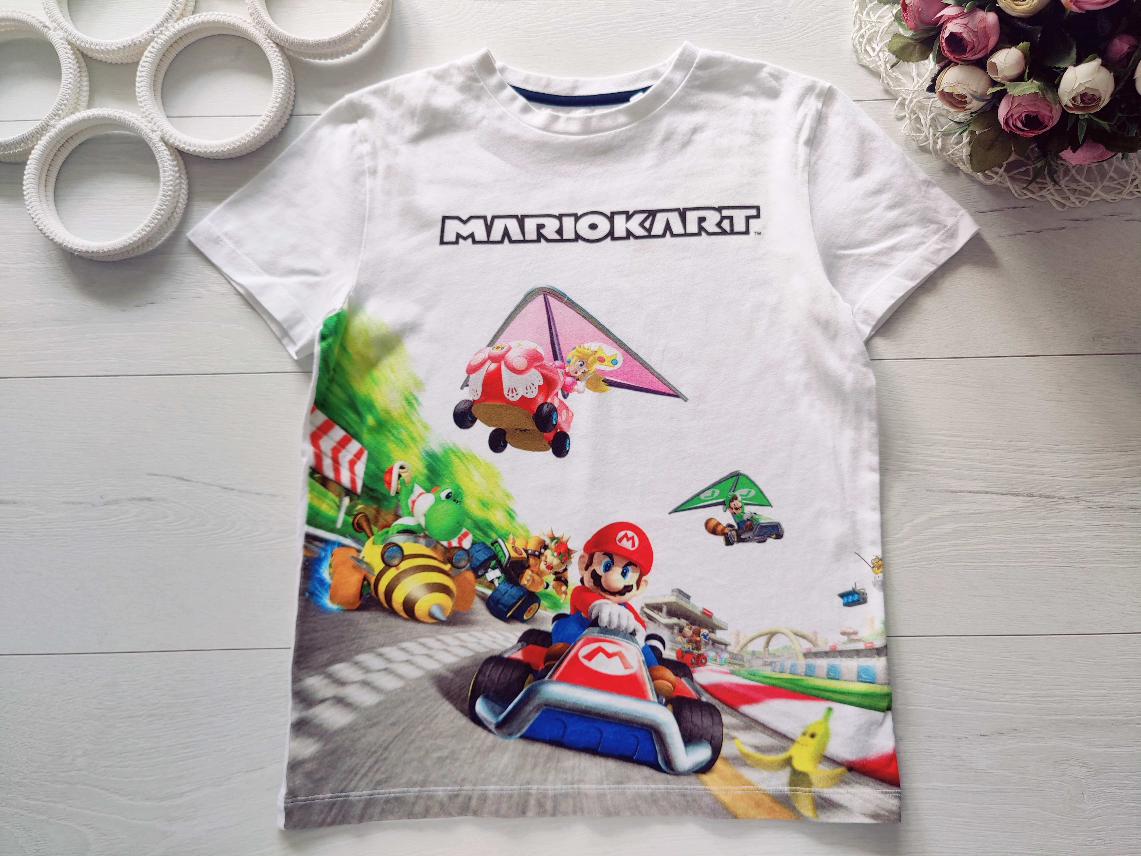 10 лет, рост 140 Футболка для мальчика супер Марио