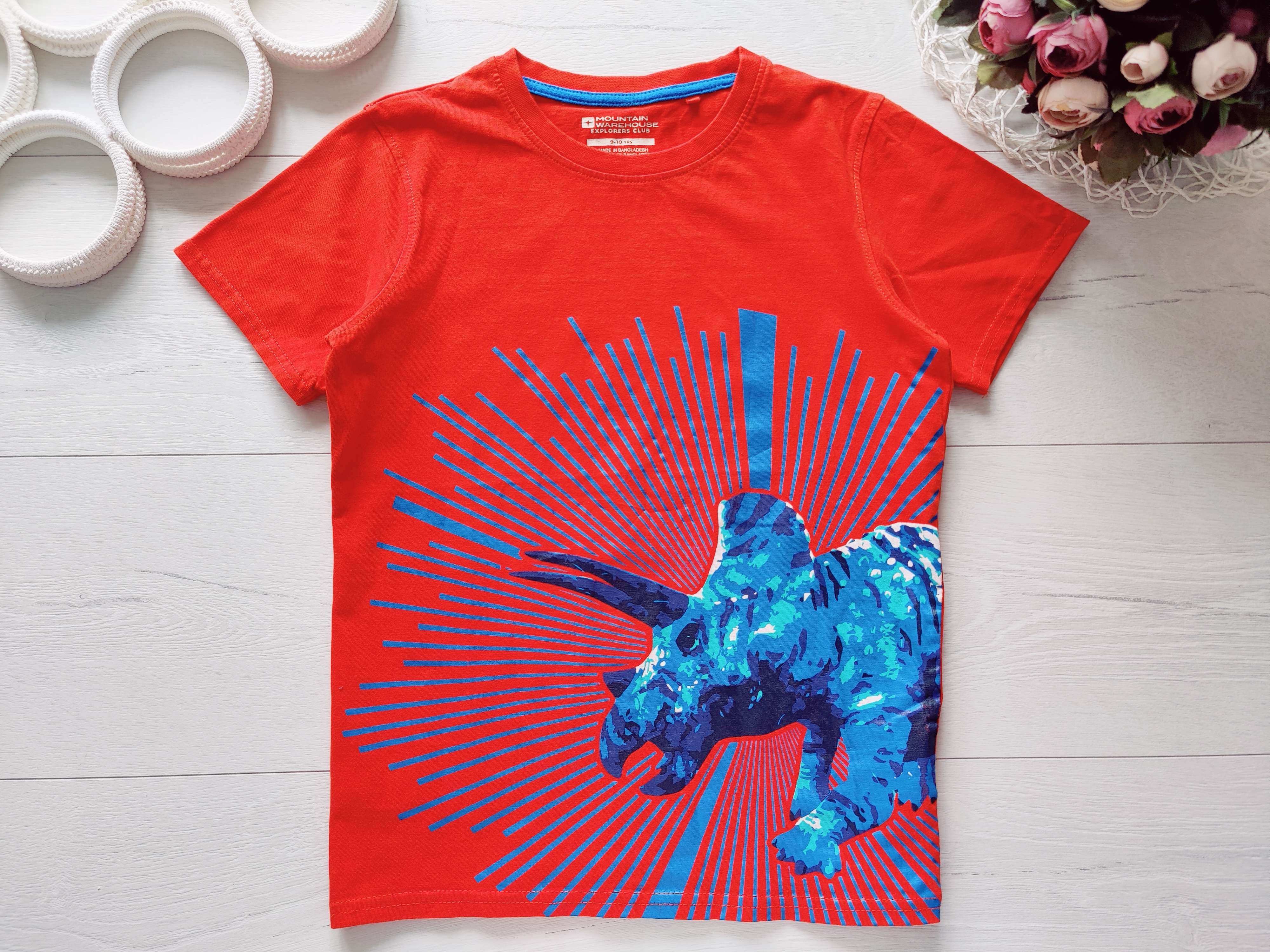 9,10 лет, рост 134,140 Футболка с носорогом