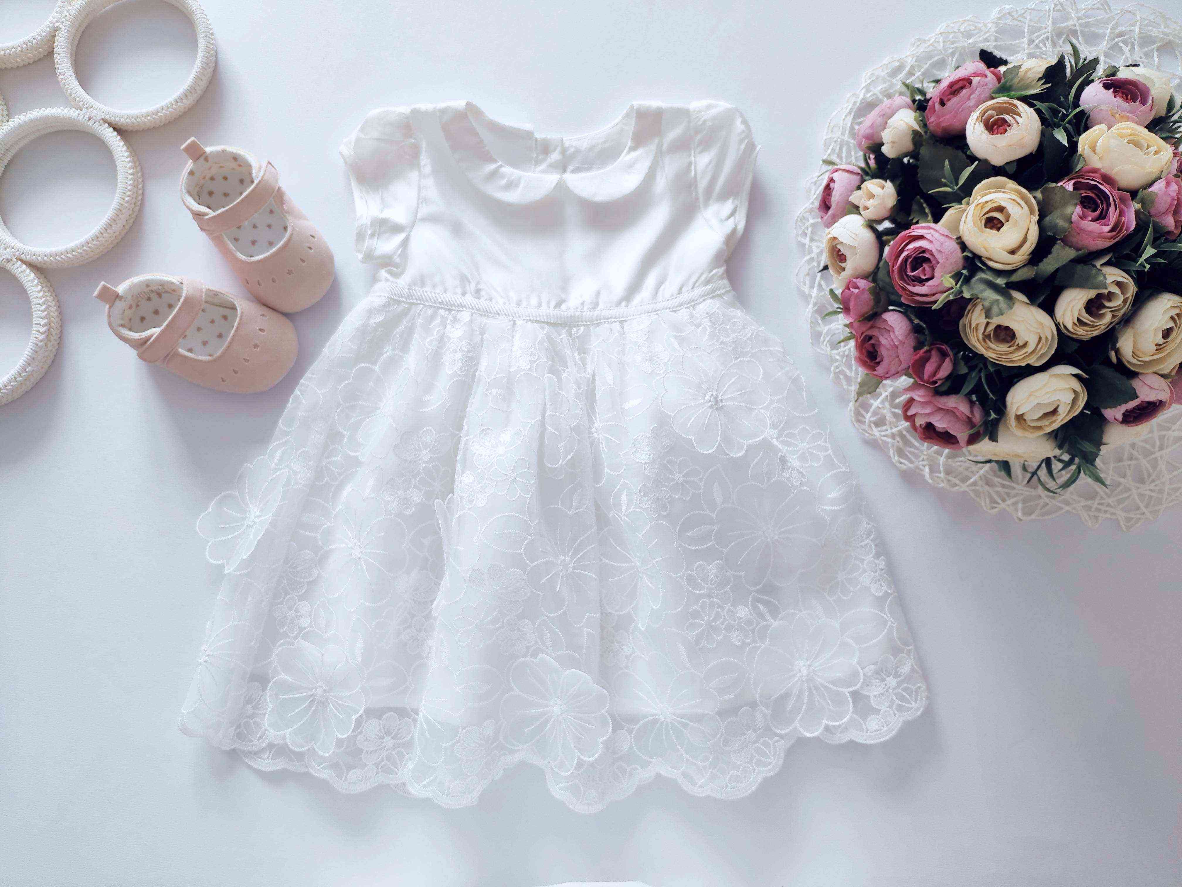 6-12 міс, зріст 74-80 Сукня на хрестини \ на рік для дівчинки