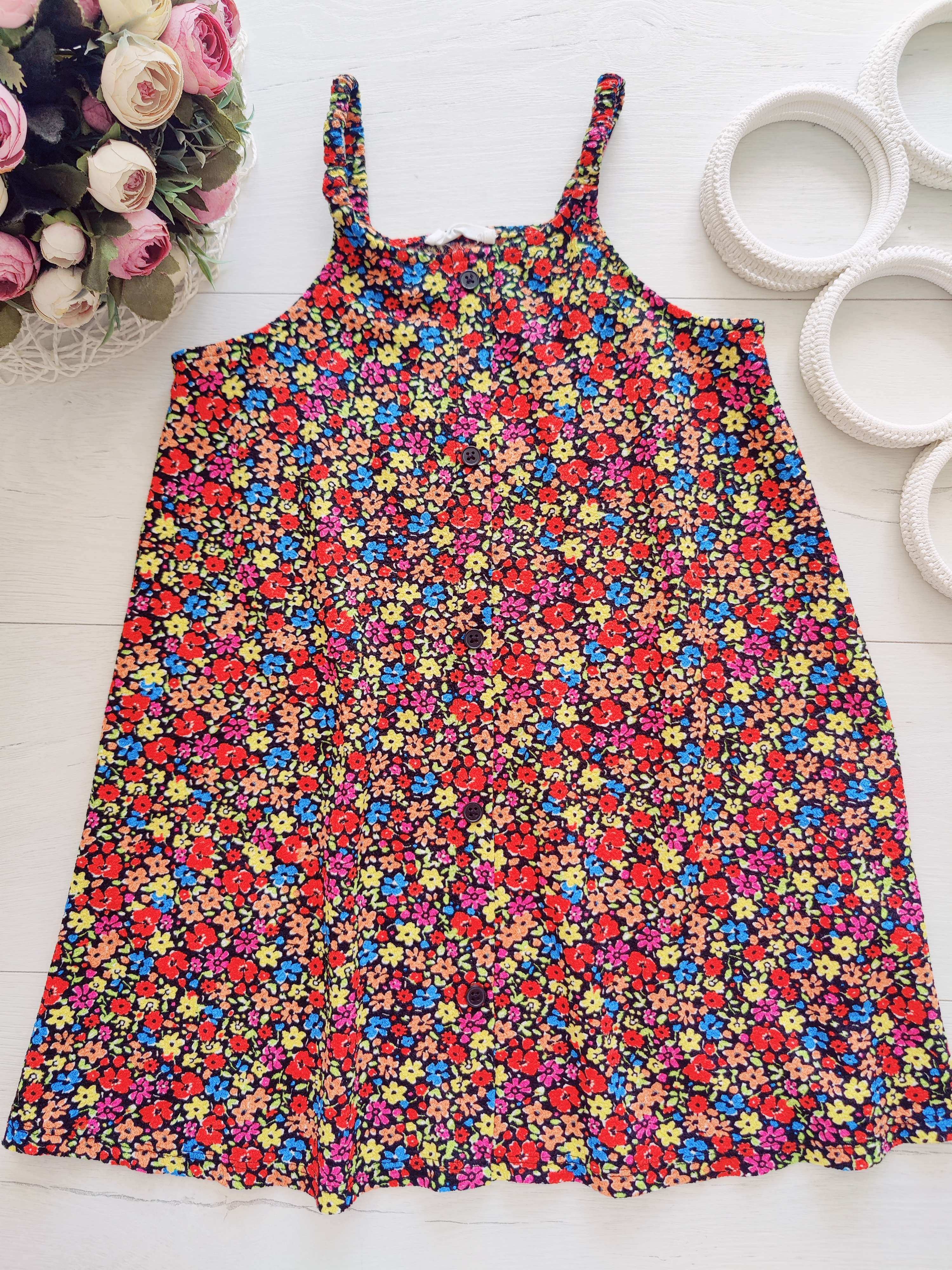 7,8 лет, рост 122,128 Летний детский сарафан