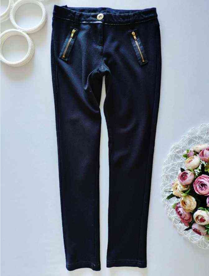 9 років, зріст 134 Стрейчові чорні штани для дівчинки