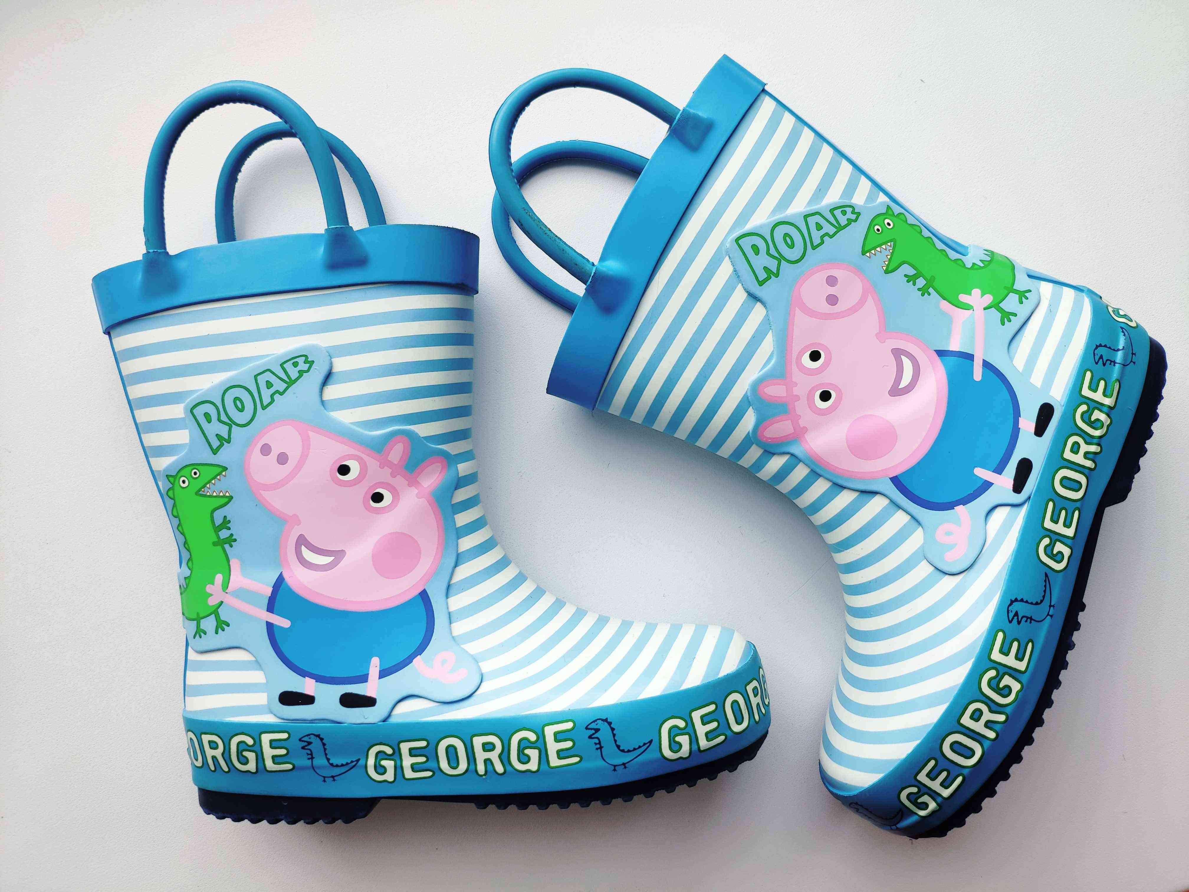 23 (14,7 см) Гумові чобітки унісекс з героями з мультфільму "Свинка Пеппа"