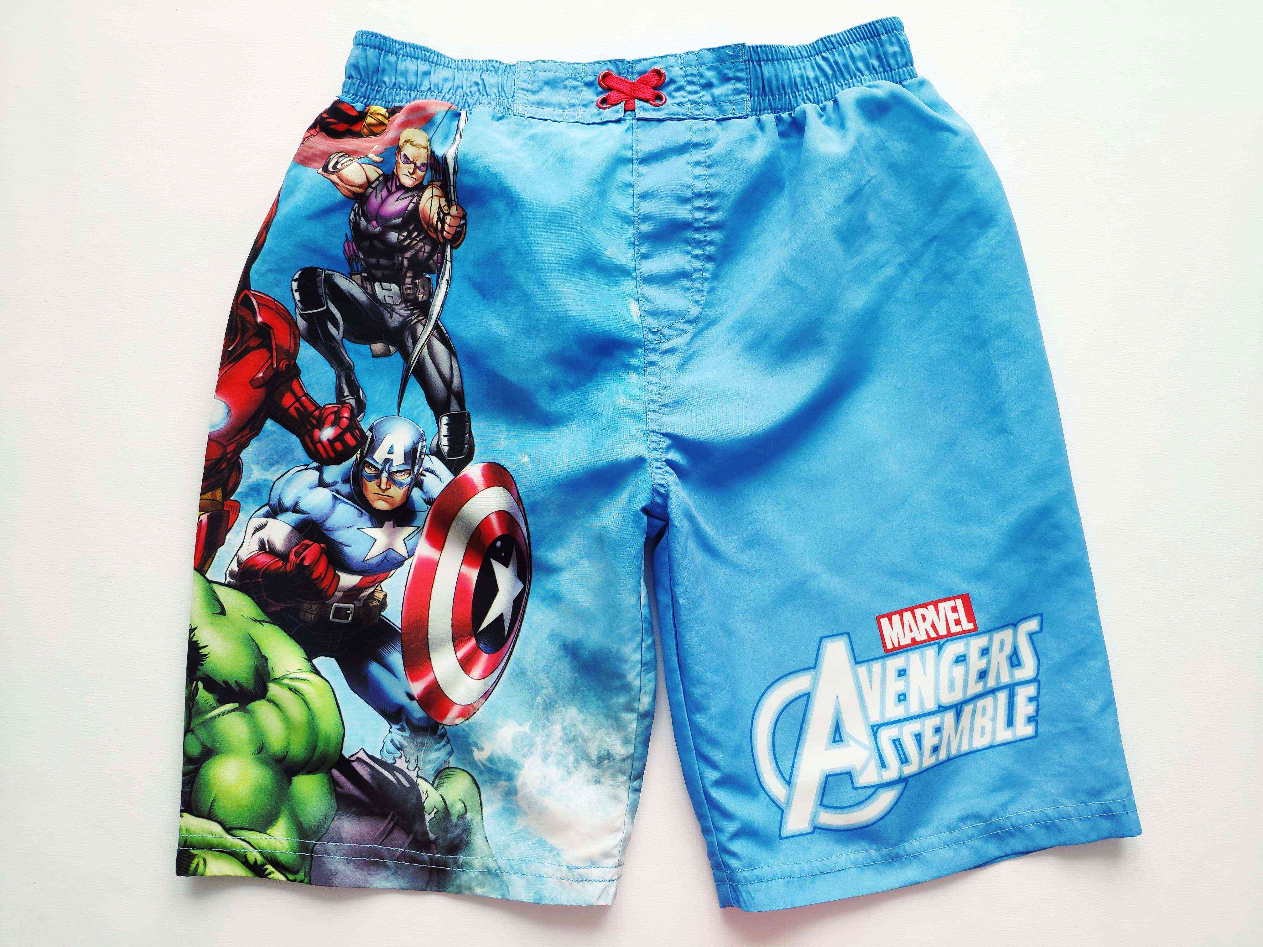 7-8 лет, рост 122-128 Голубые шорты для мальчика с принтом