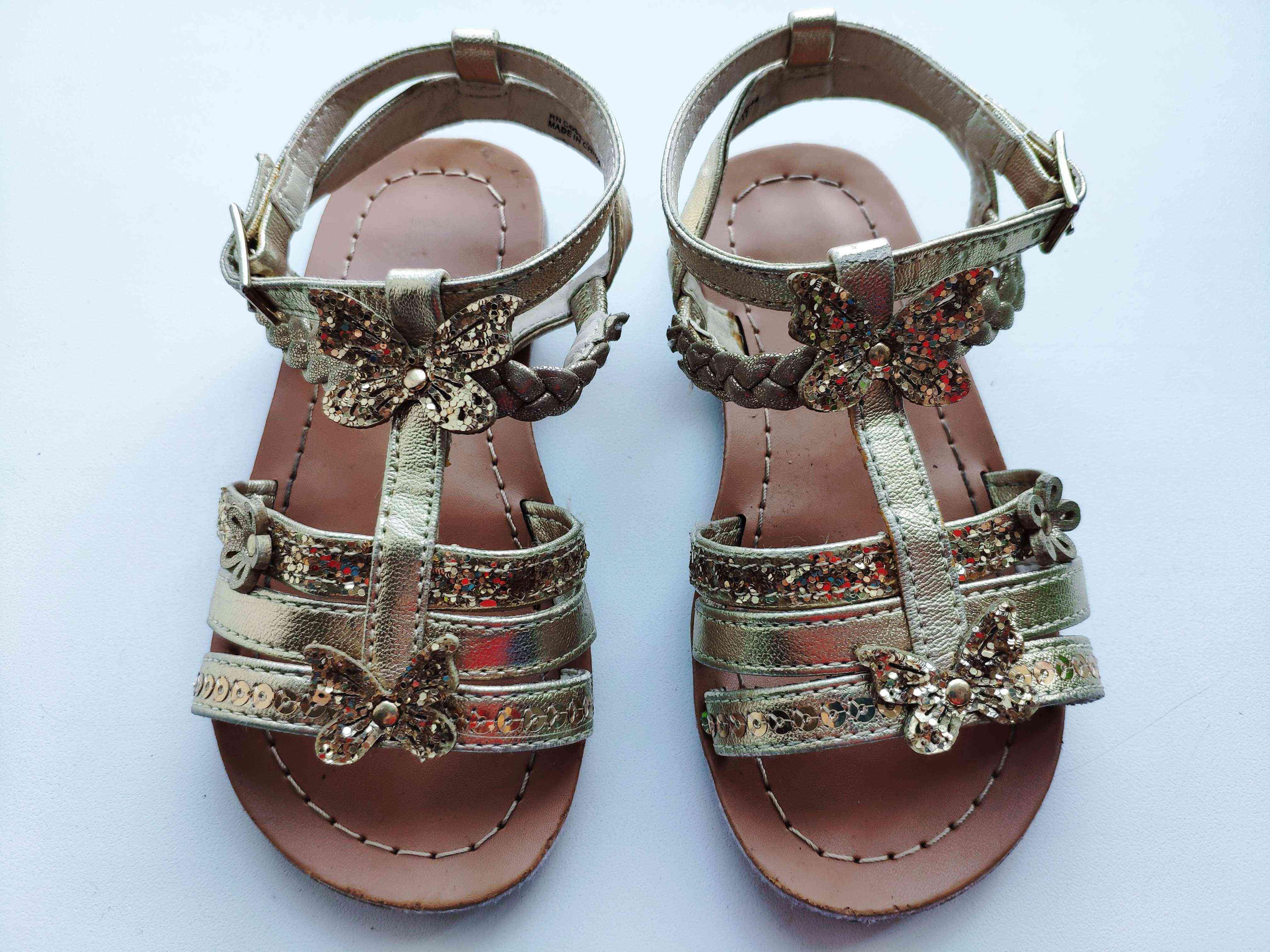 24 (15,5 см) Золотисті босоніжки для дівчинки