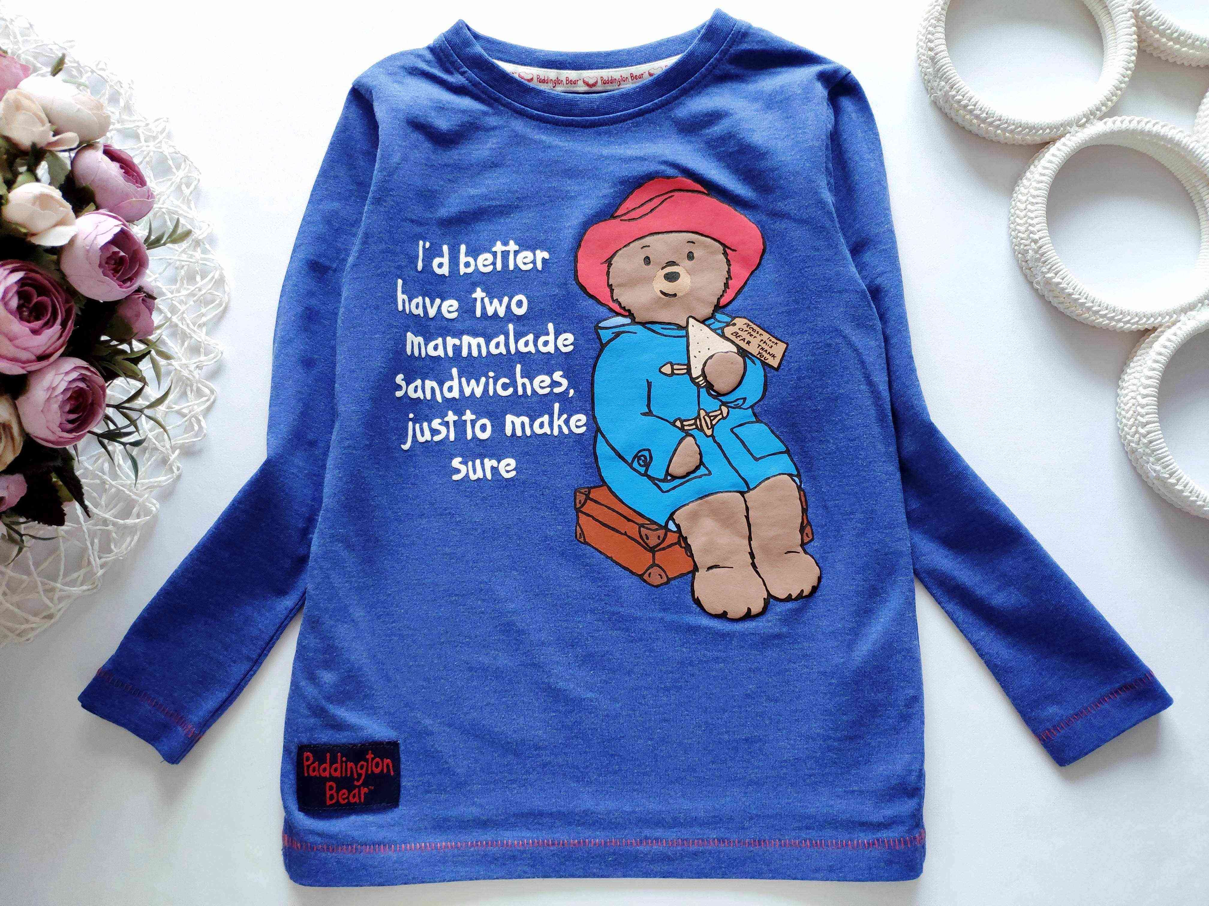 3,4 роки, зріст 104 Лонгслів з ведмедиком