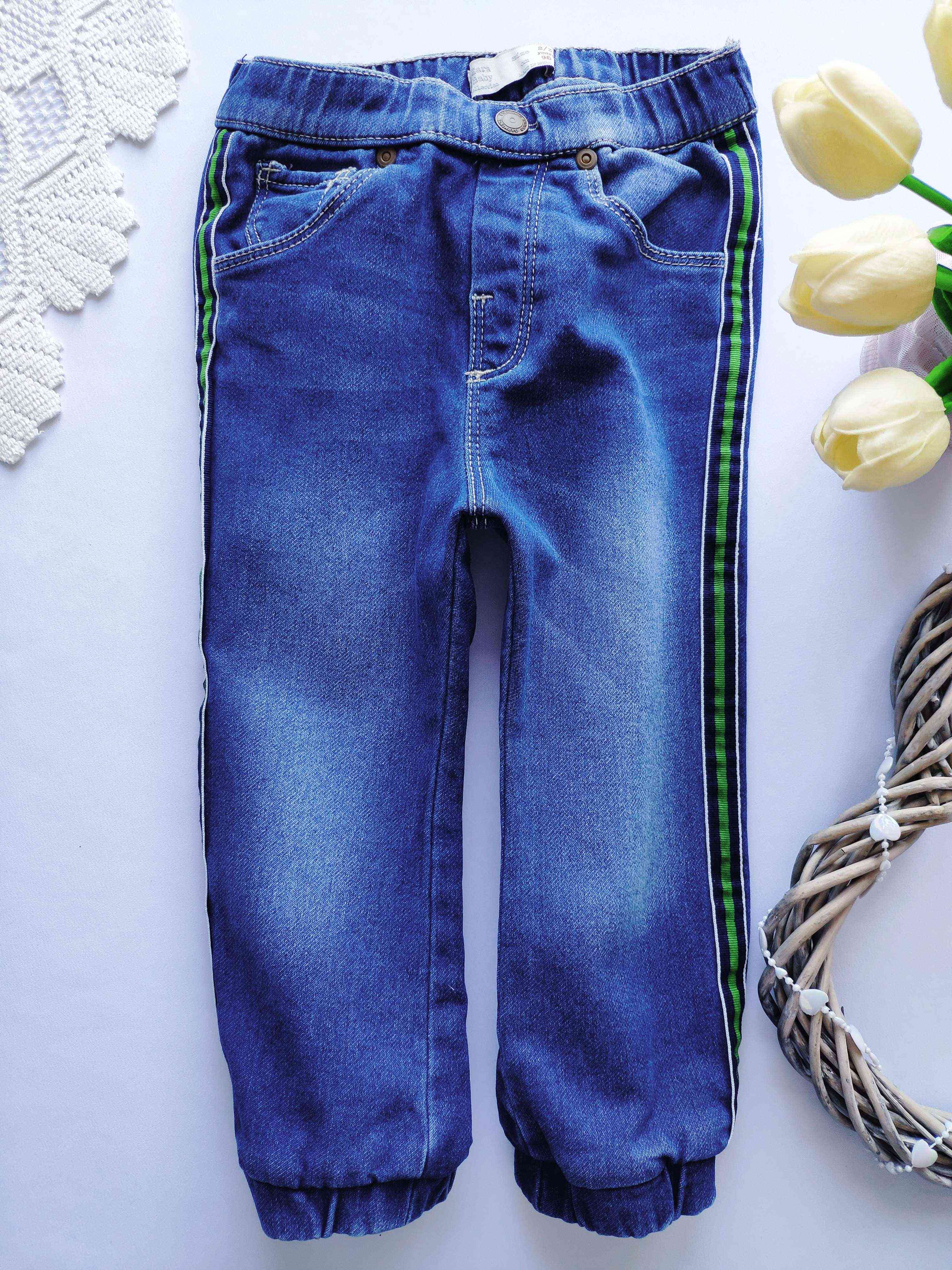 2,3 роки, зріст 98 Стрейчові джинси для хлопчика з лампасами