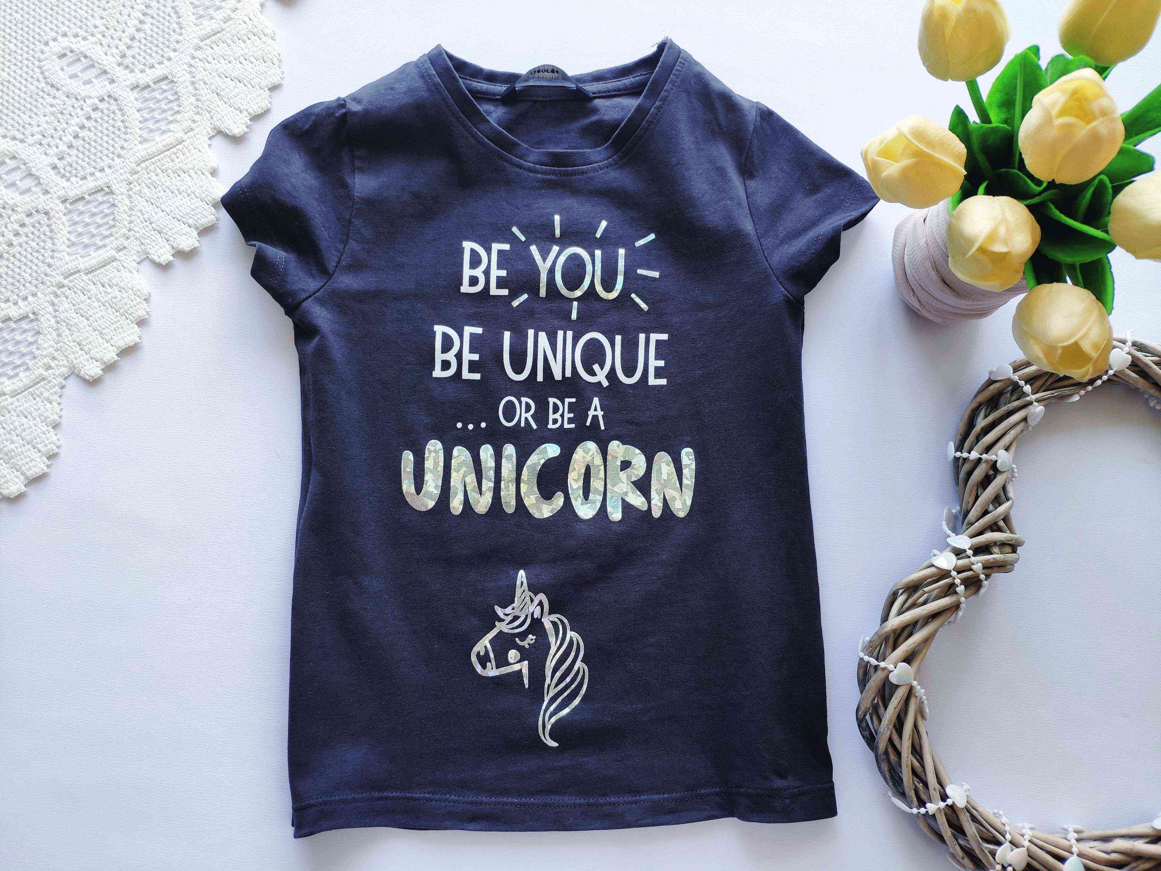 5,6 років, зріст 110,116 Футболка з єдинорогом