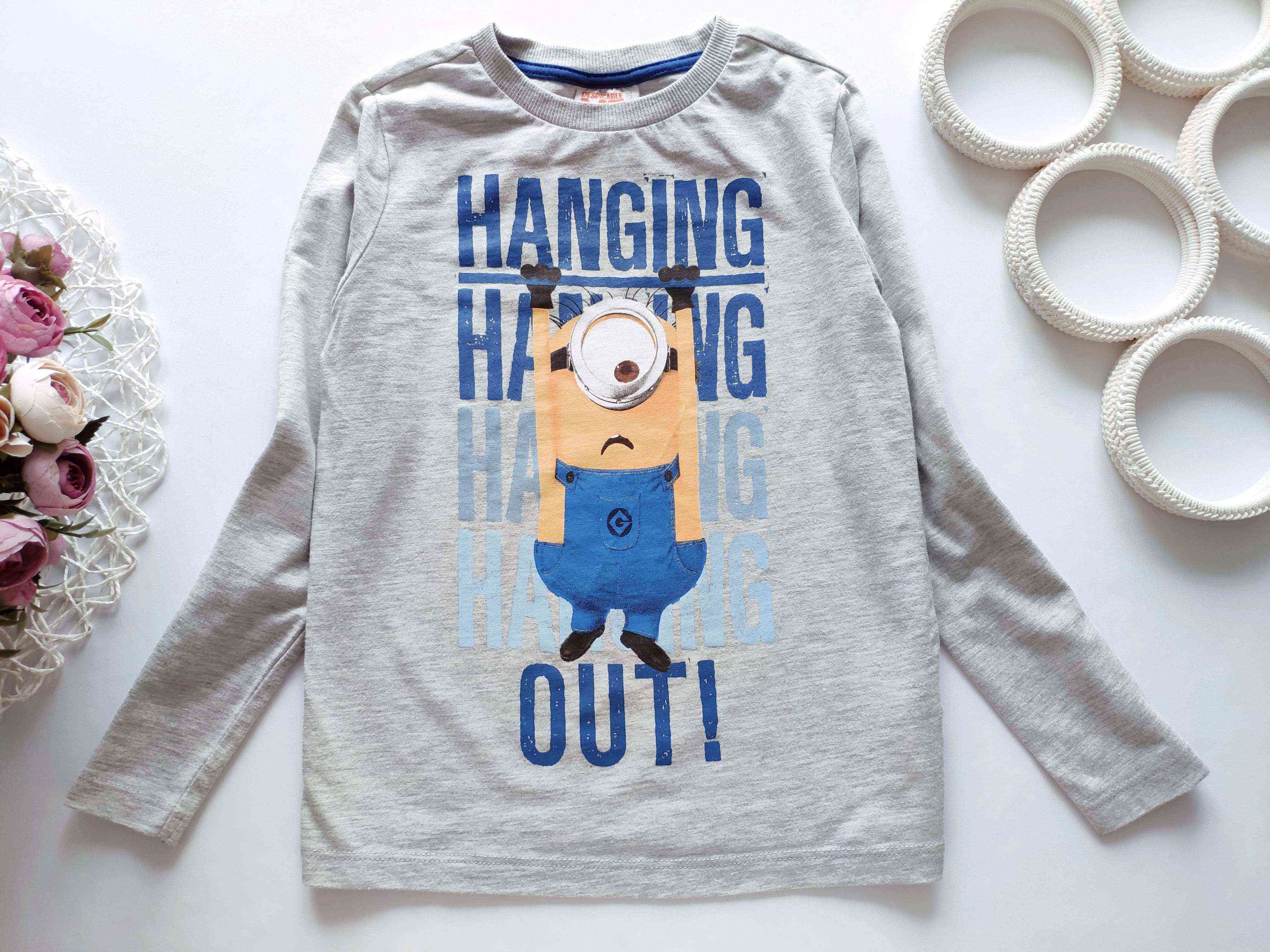 6,7 років, зріст 122 Туреччина! Жіночий лонгслів з міньйоном