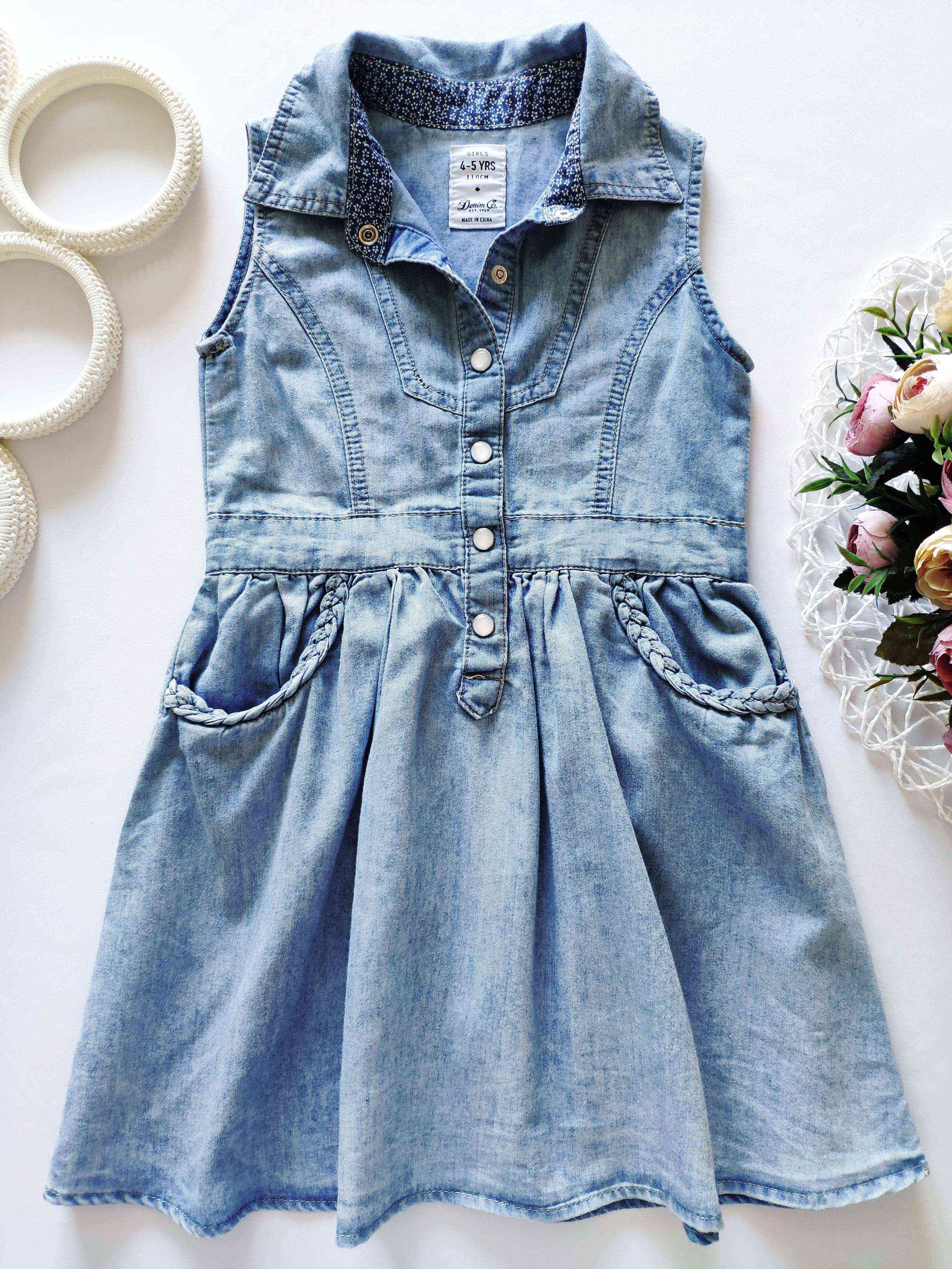 4,5 років, зріст 110 Легка дитяча сукня під джинс