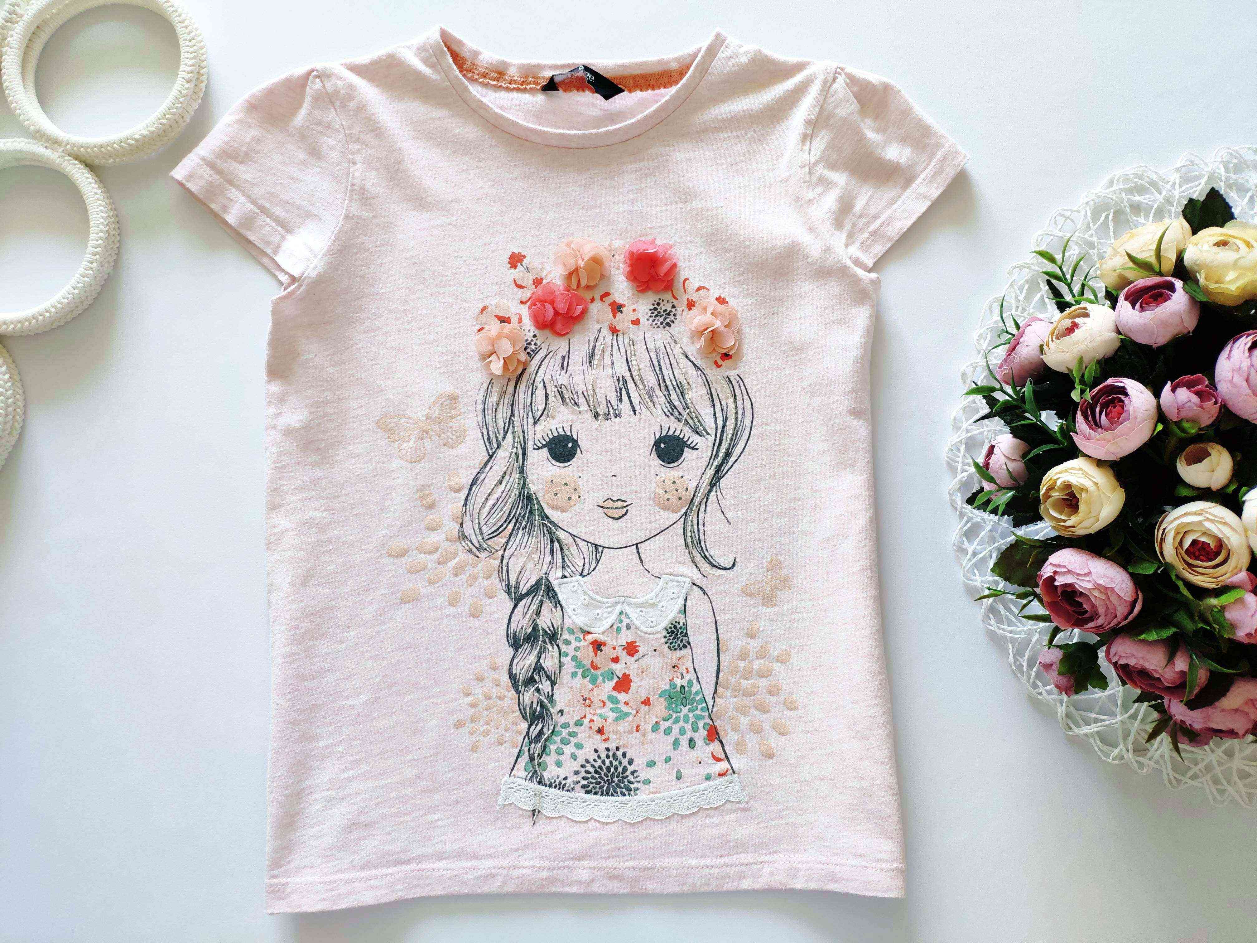 8,9 років, зріст 128,135 Футболка для дівчинки