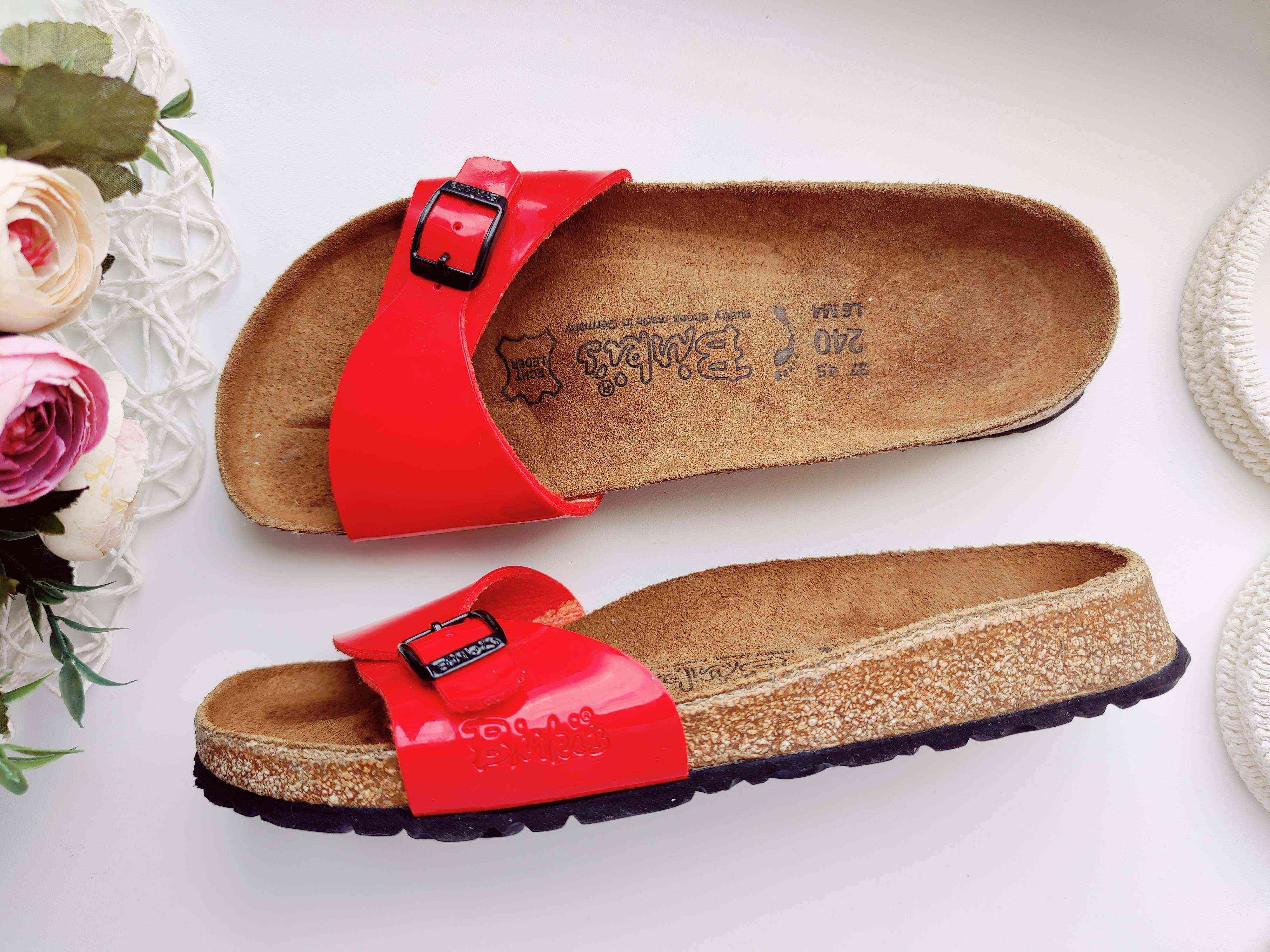 37 (24 см) Ортопедичні шкіряні шльопанці