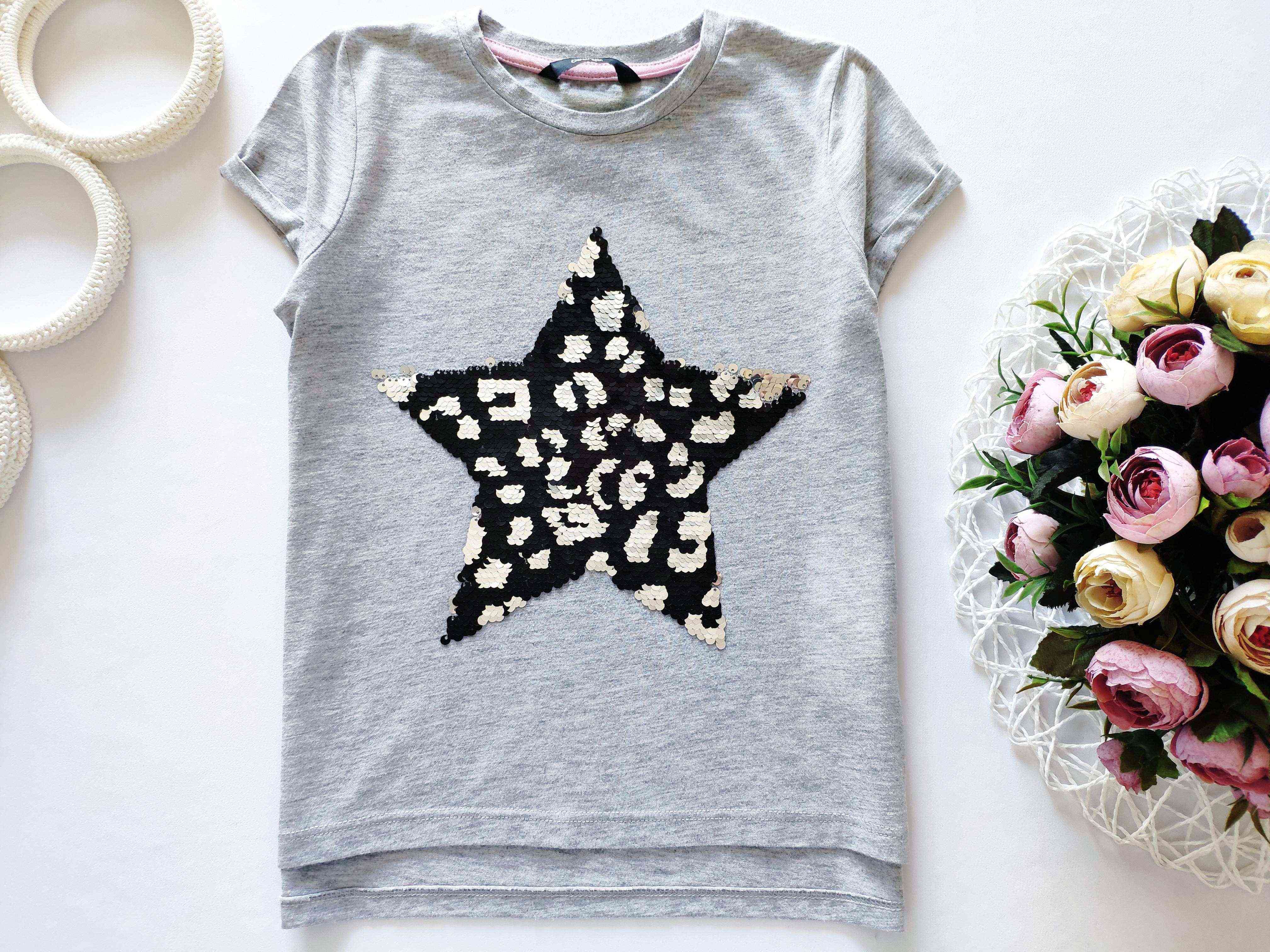 5,6 років, зріст 110,116 Футболка у паєтках