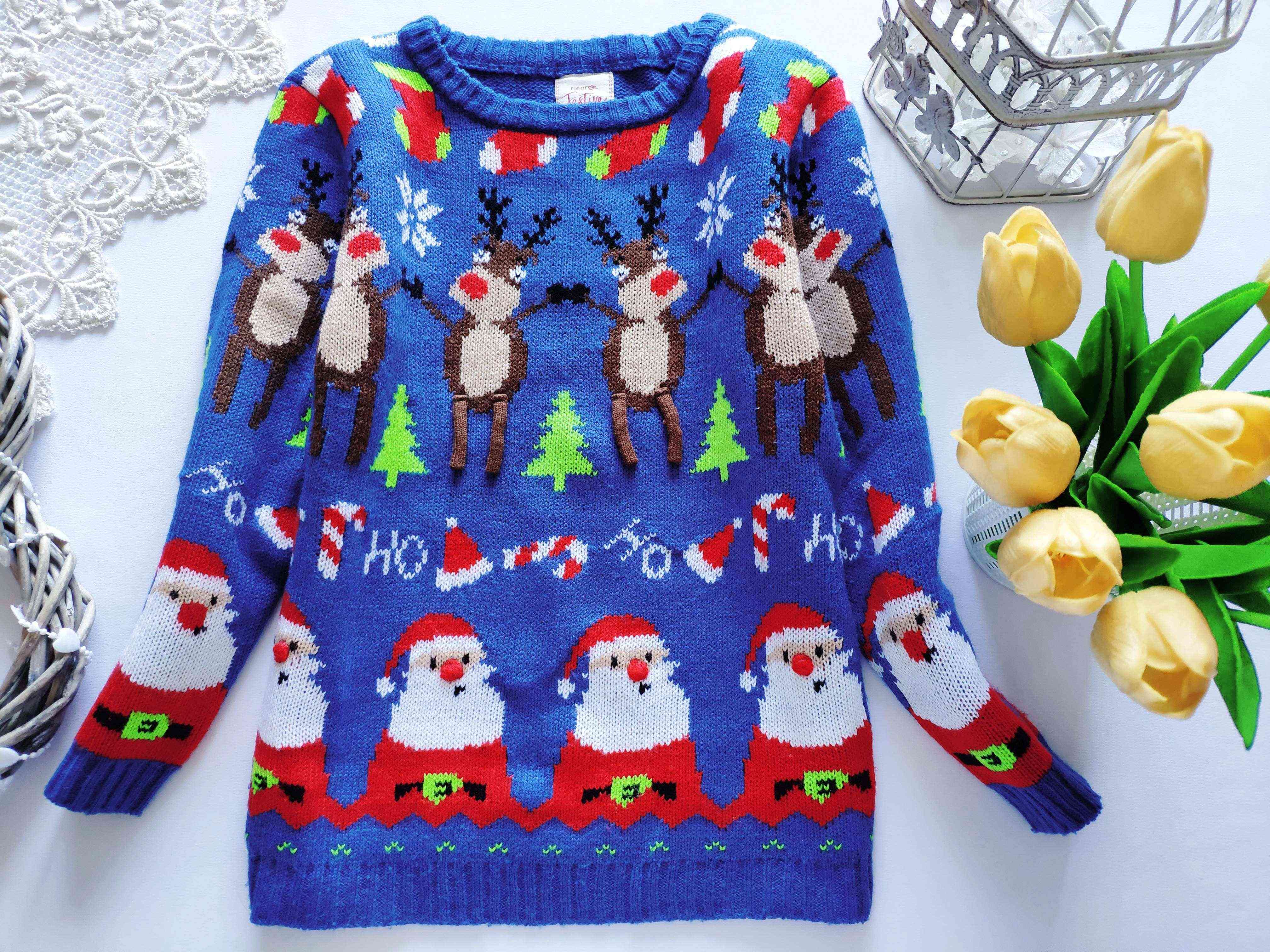 4,5 років, зріст 104,110 Новорічний светр для хлопчика