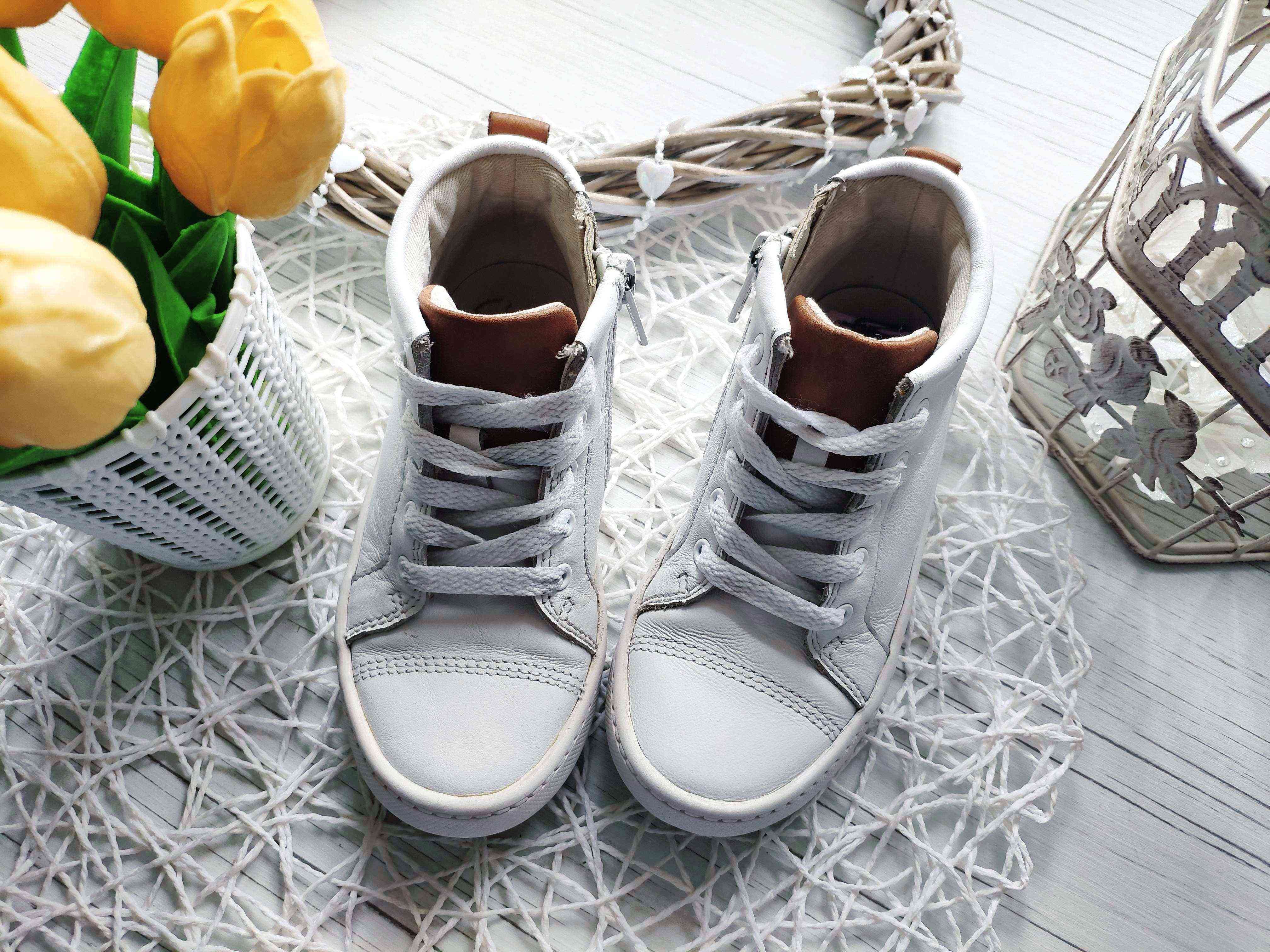 27 (17,5 см) Кожаные хайтопы