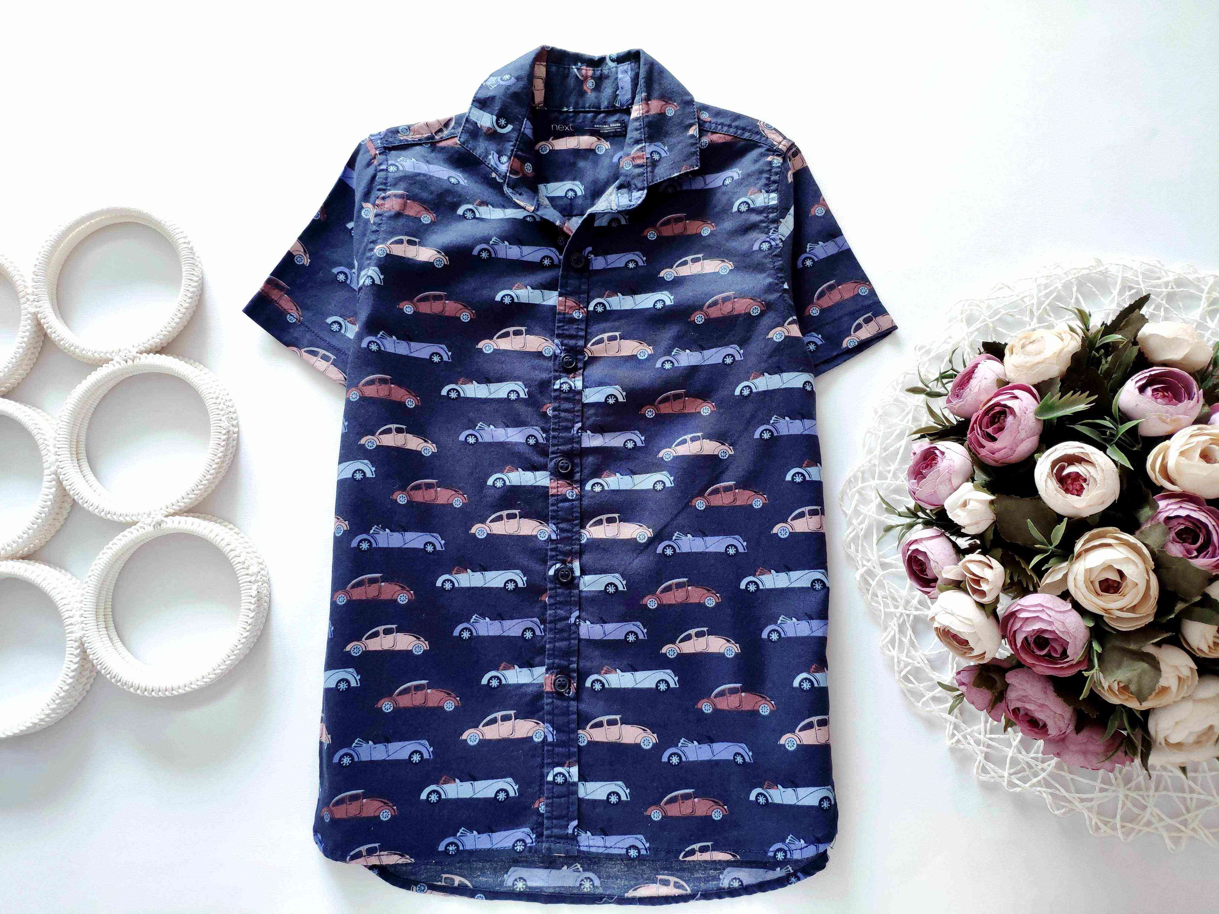 6 лет, рост 116 Рубашка в машинках