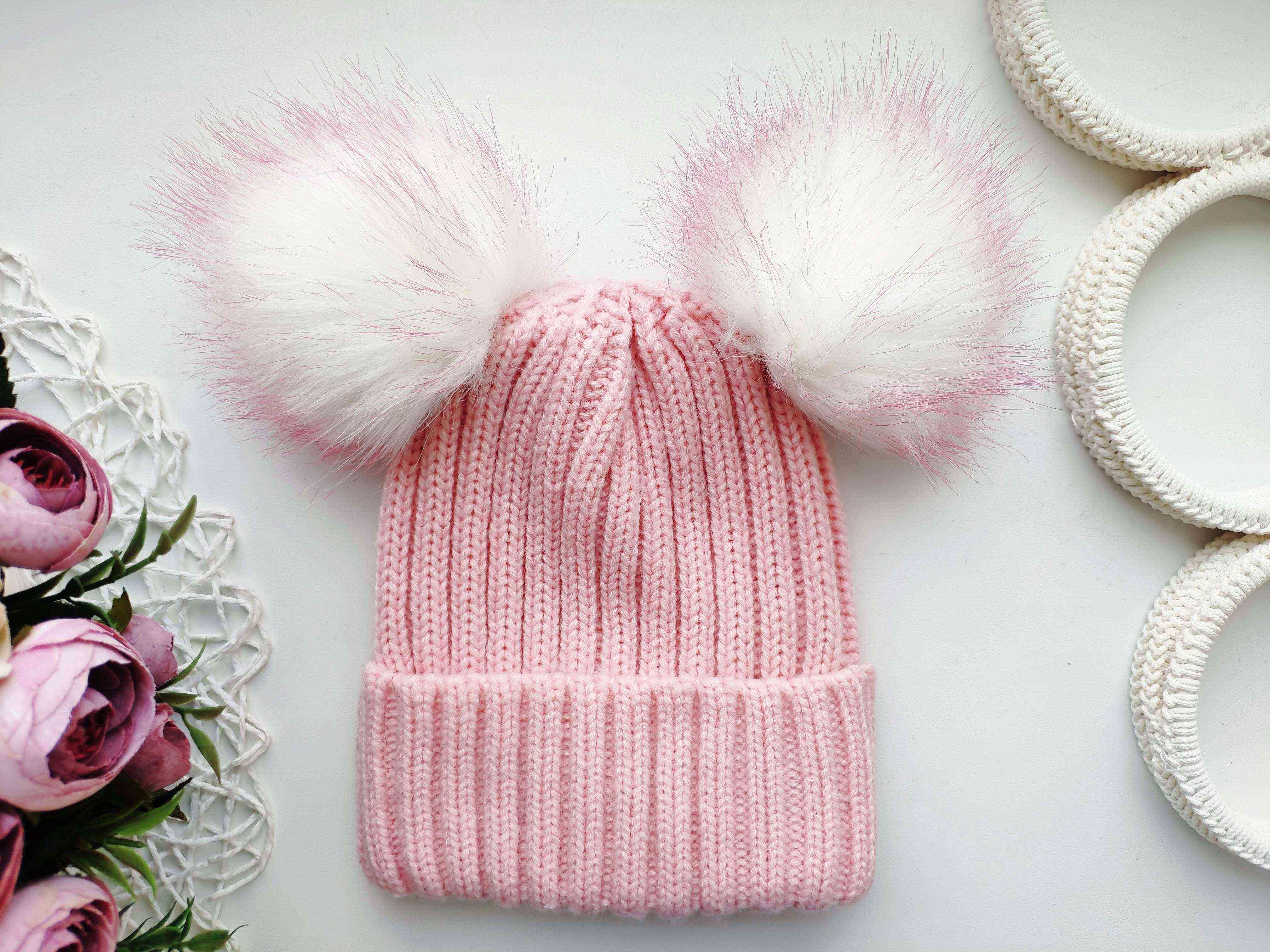 3\4 роки Зимова шапка для дівчинки