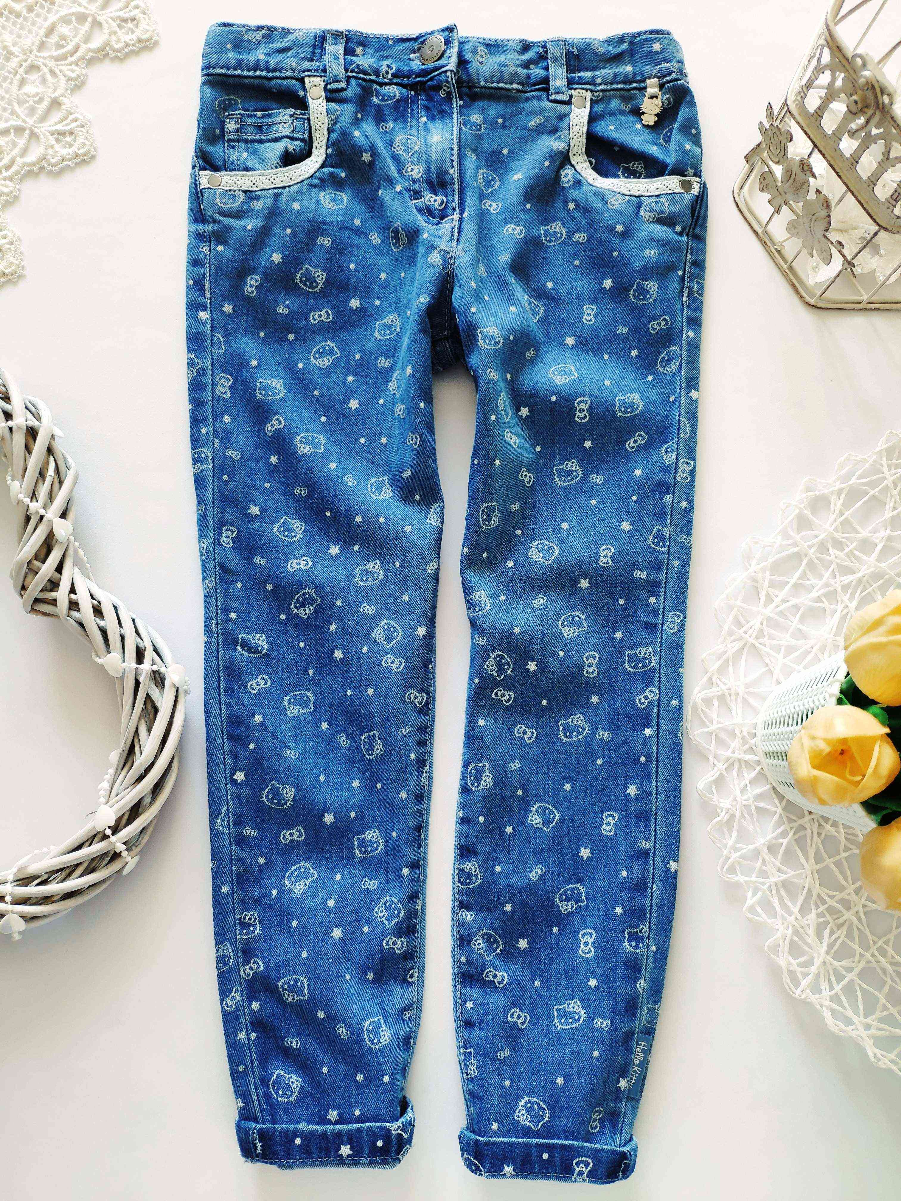 5,6 років, зріст 110,116 Джинси з кітті