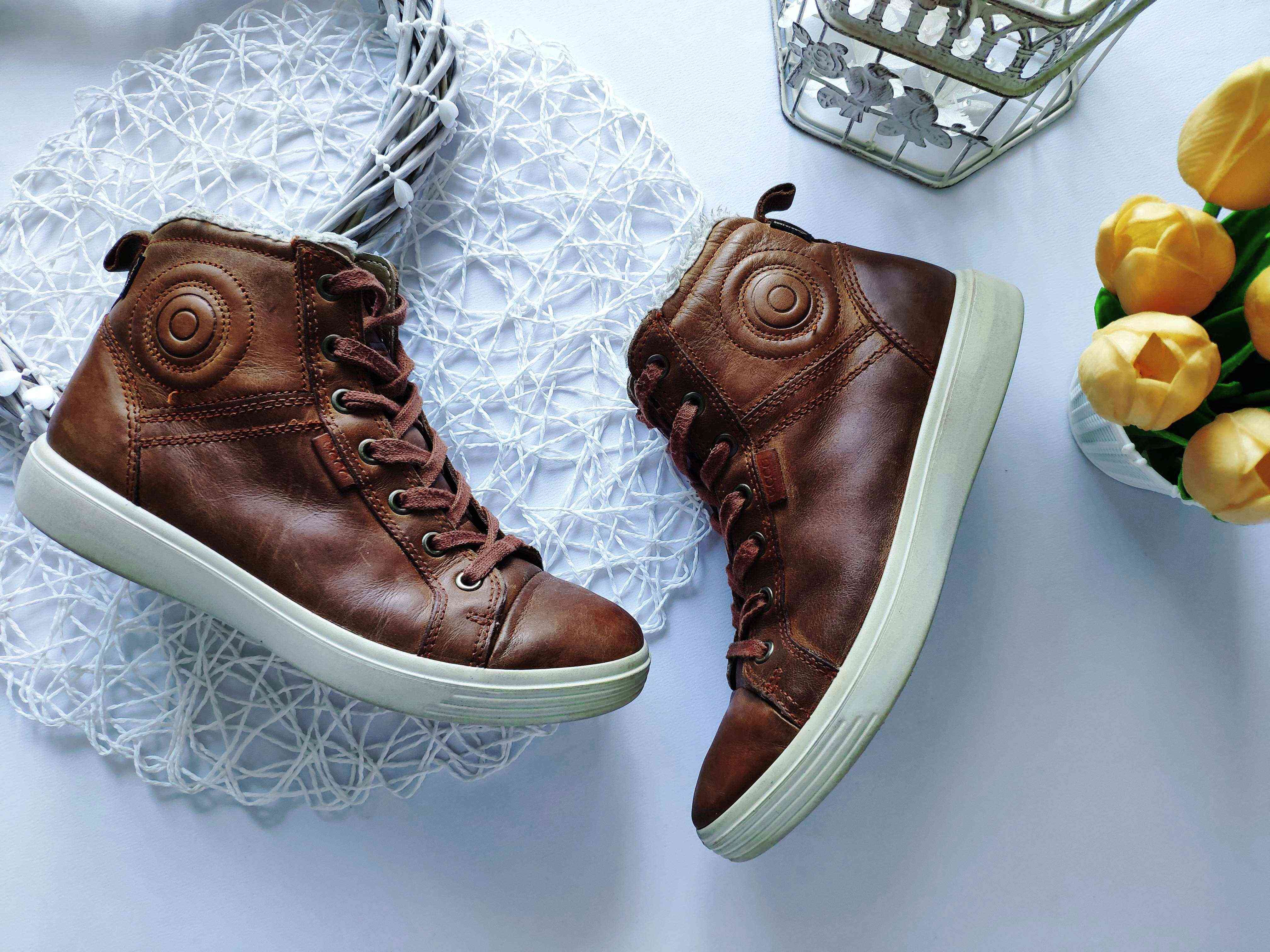 36-37 (23,5 см) Кожаные демисезонные ботинки Gore-tex