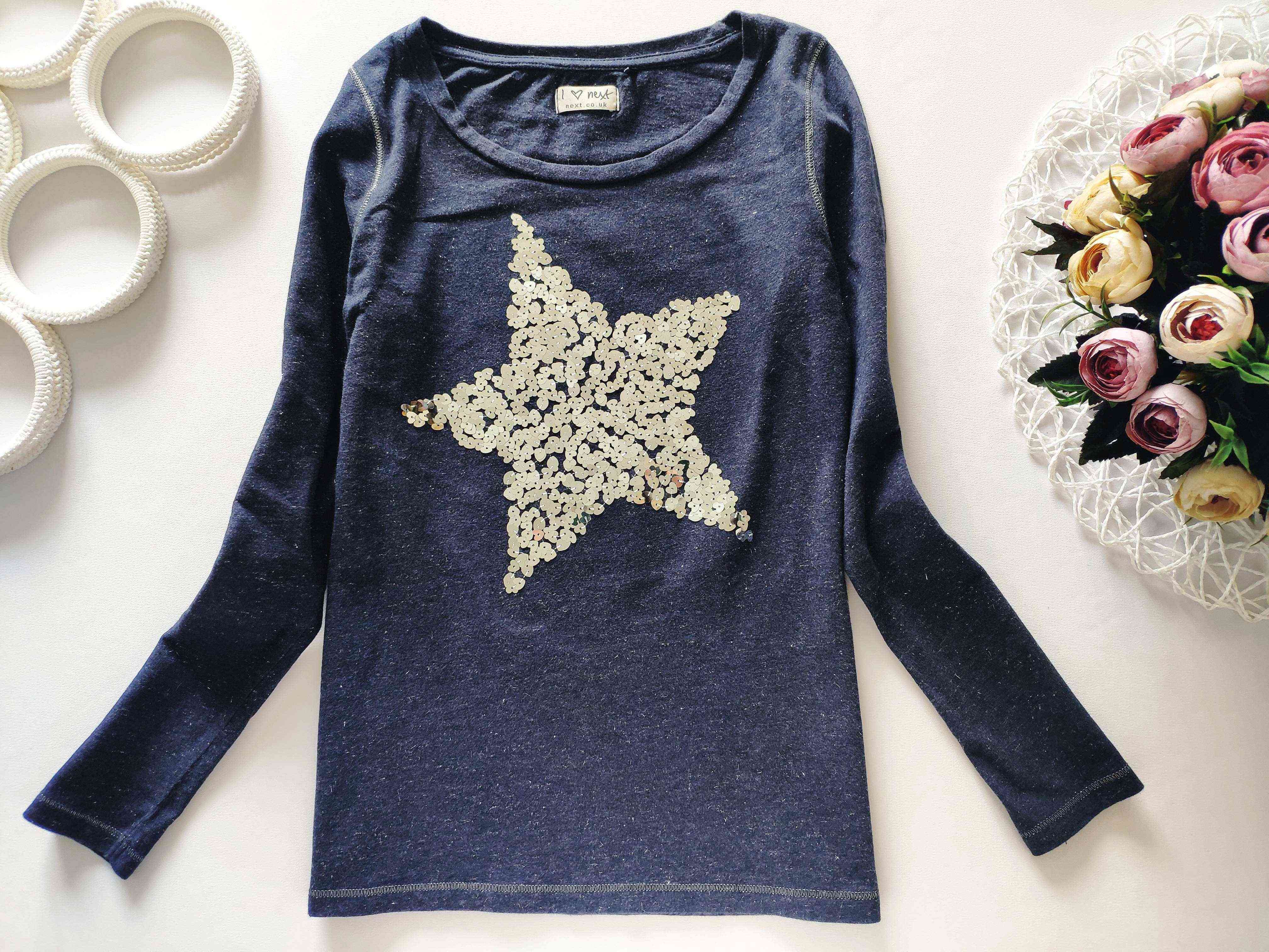 11 років, зріст 146 Лонгслів з паєтками для дівчинки