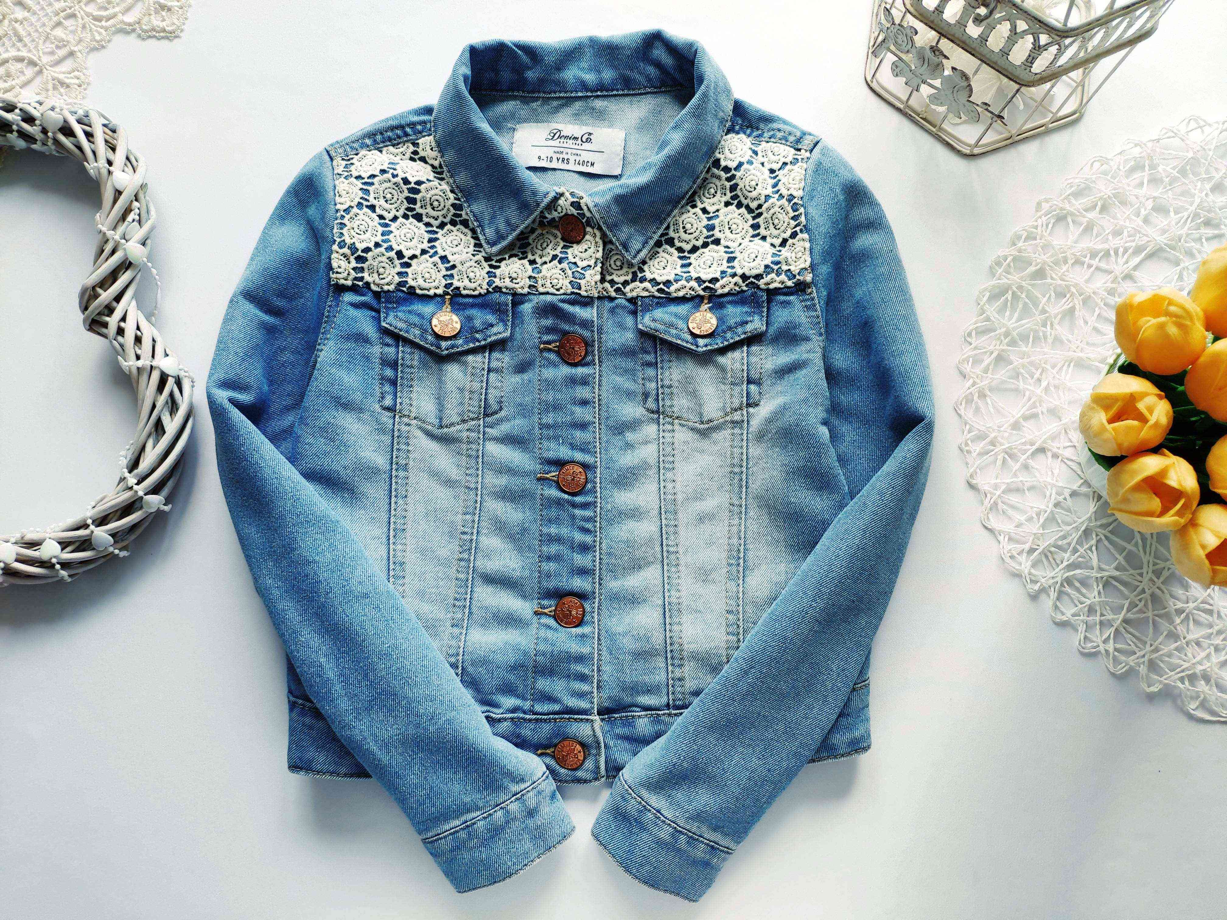 9,10 лет, рост 140 Джинсовка для девочки